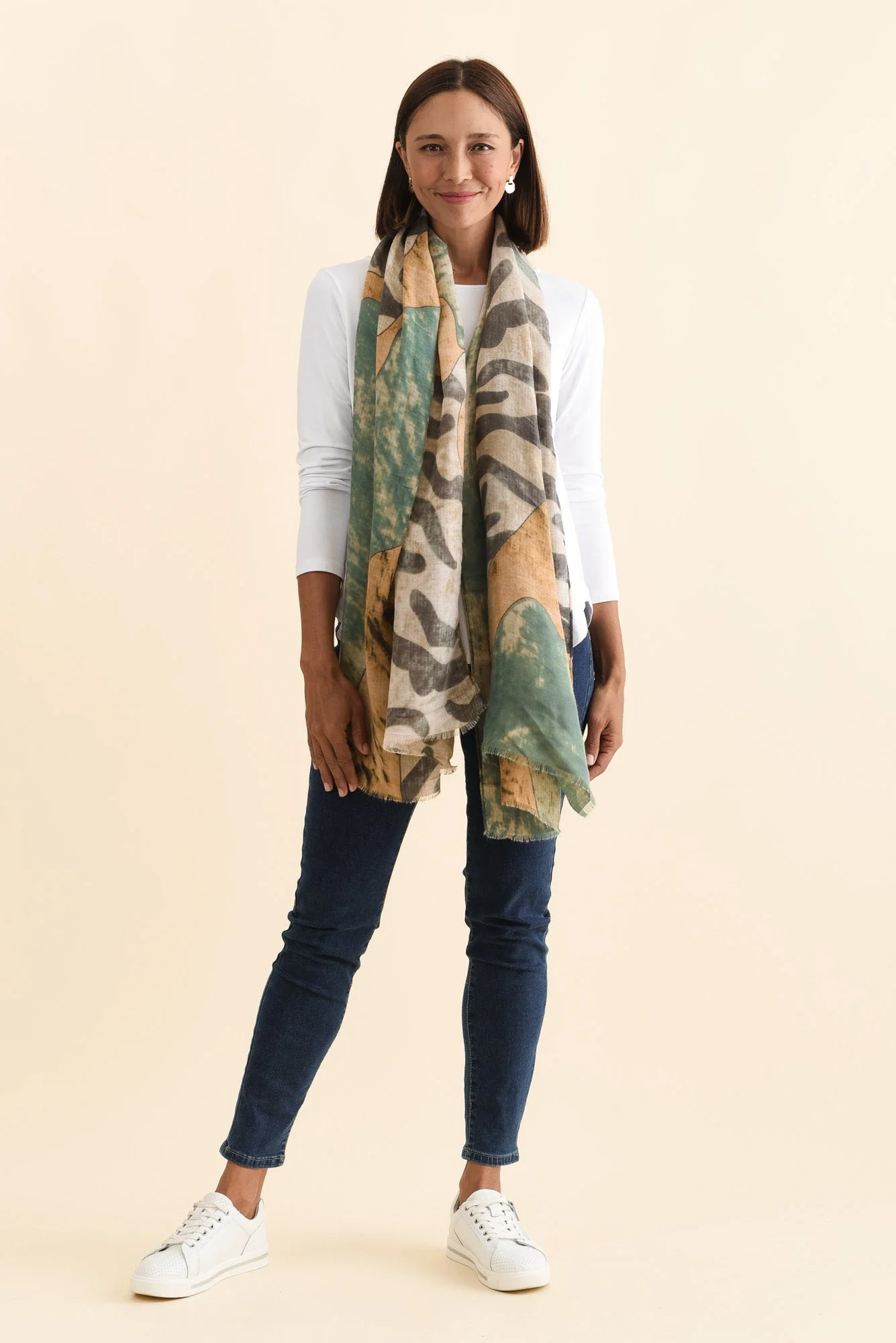 Duke Green Abstract Scarf - Image 2