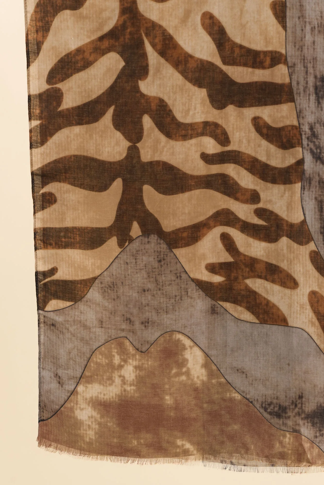 Duke Mocha Abstract Scarf - Image 3