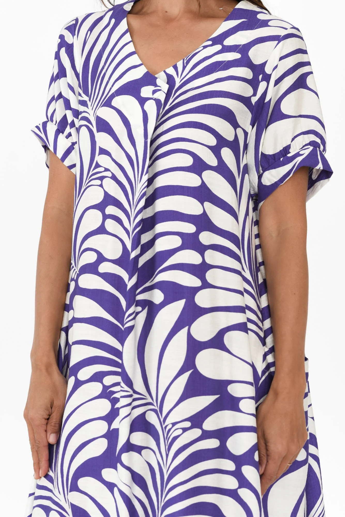 Dulce Blue Swirl Pocket Dress - Image 5