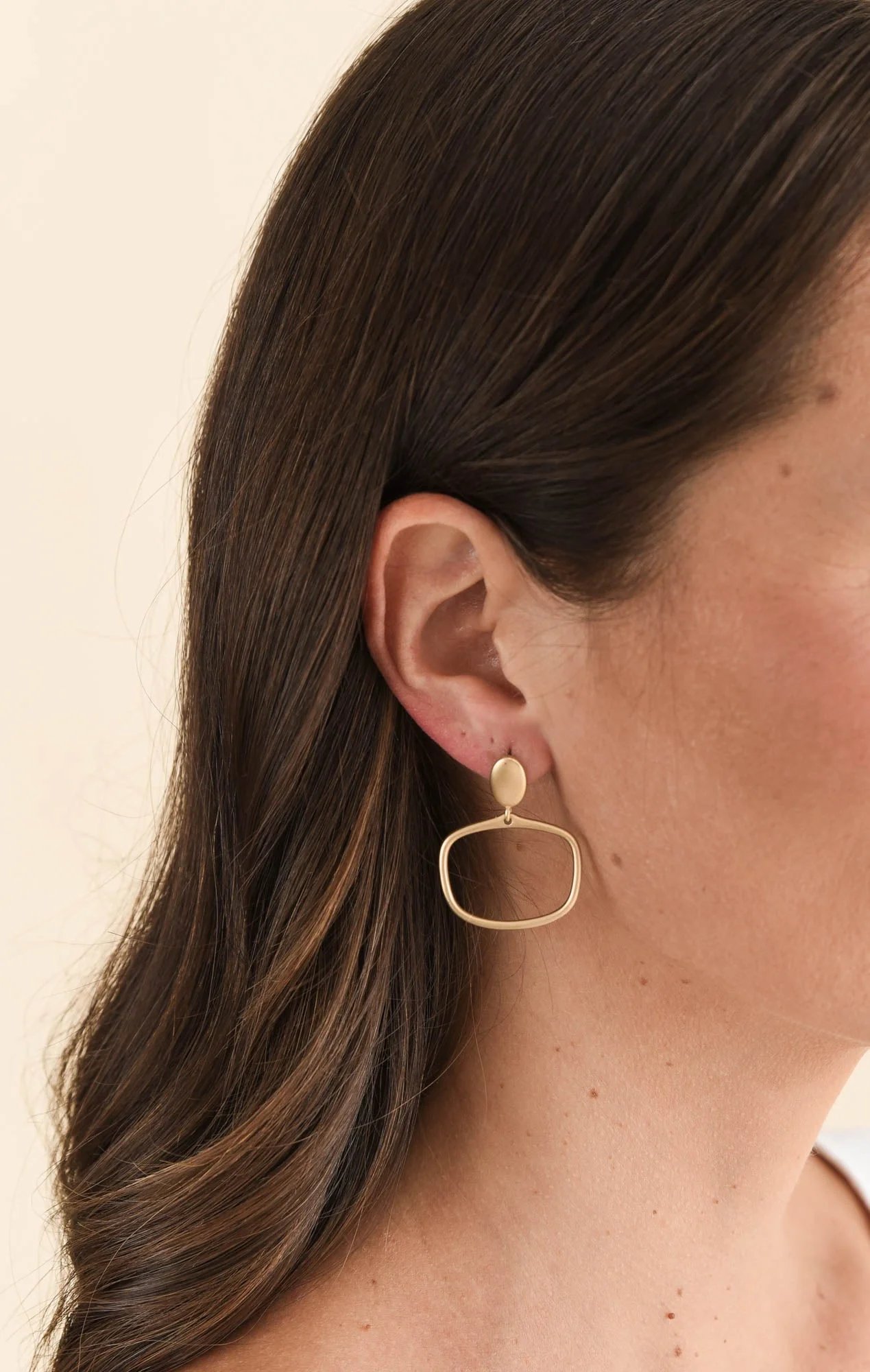Eaton Gold Ring Drop Earrings - Image 2