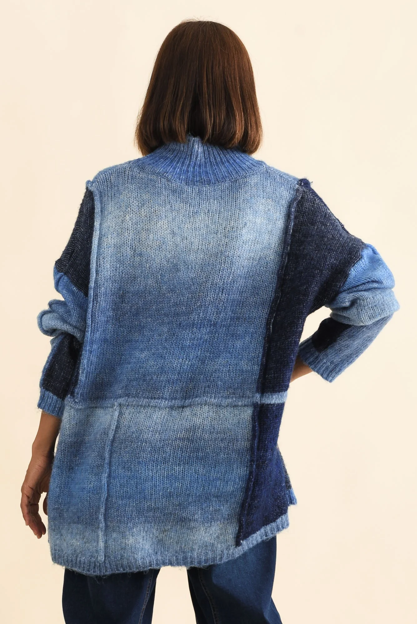 Eclipse Blue Splice Knit Jumper - Image 5
