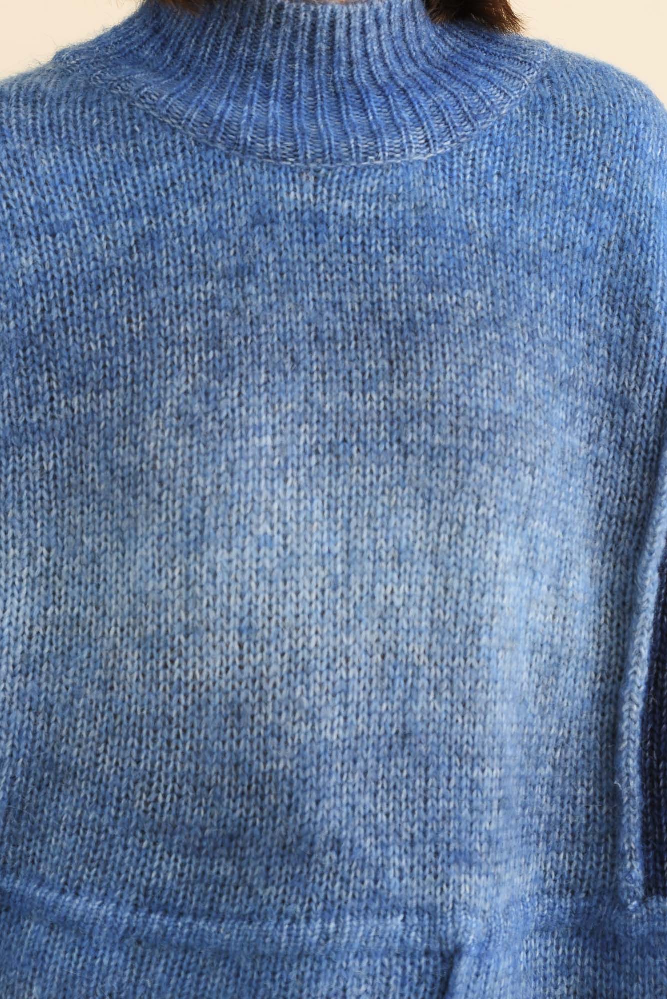 Eclipse Blue Splice Knit Jumper - Image 6
