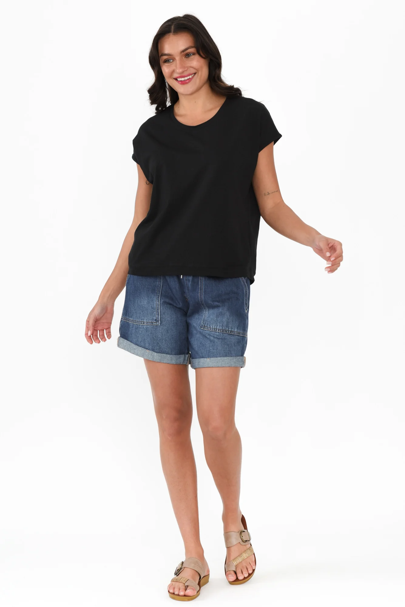 Eddie Black Cotton Tee - Image 2