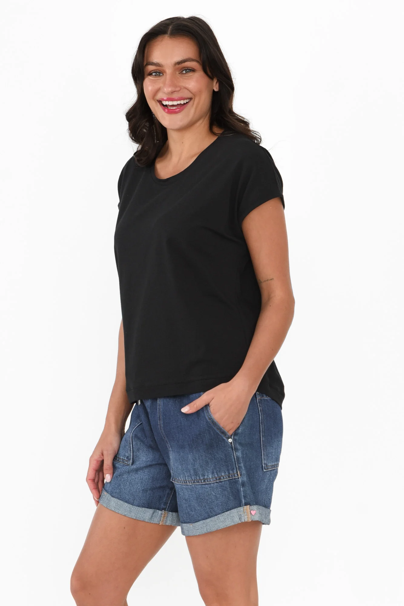 Eddie Black Cotton Tee - Image 3