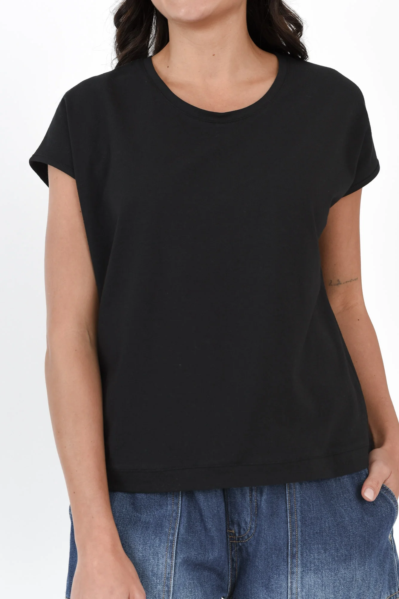 Eddie Black Cotton Tee - Image 5