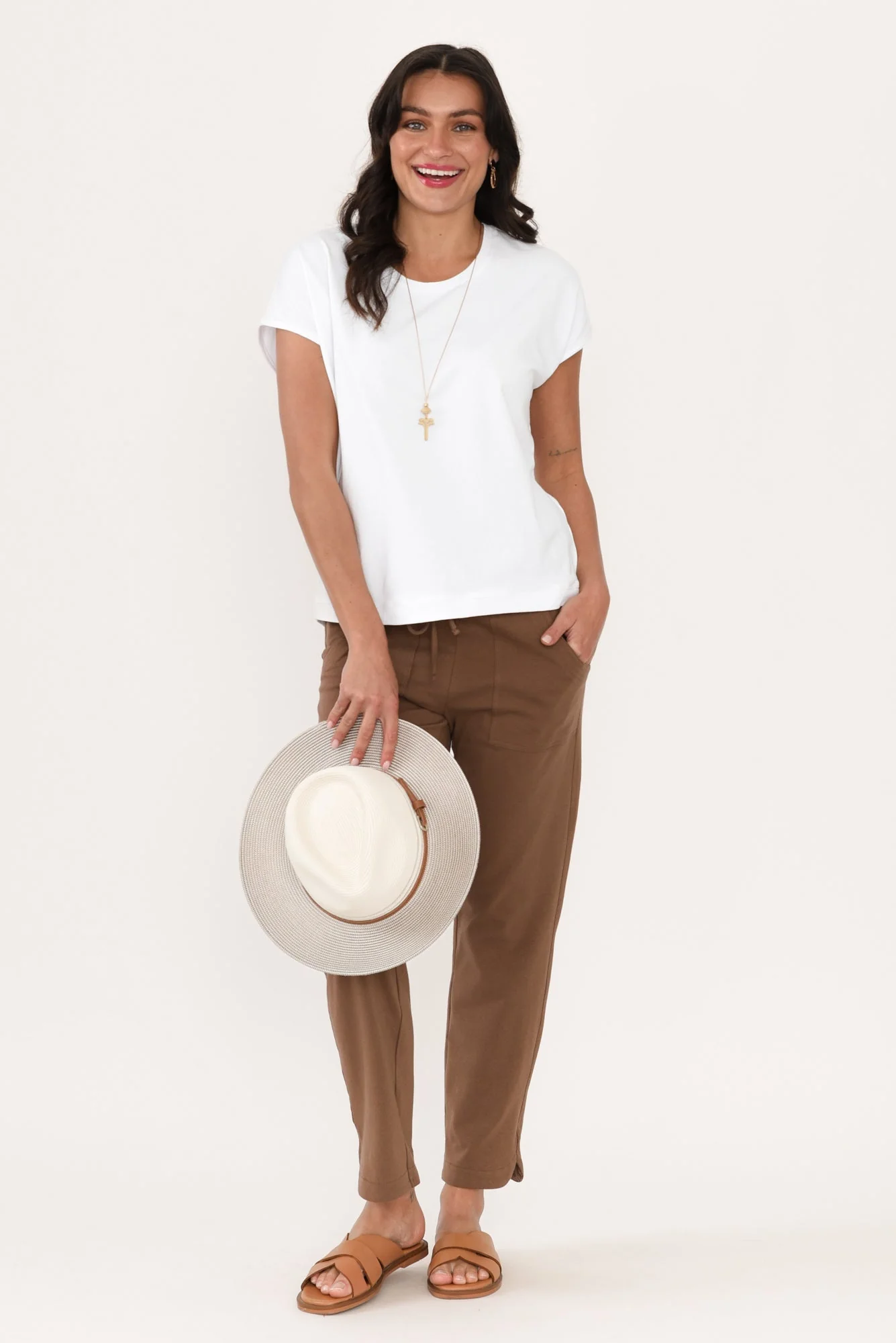 Eddie White Cotton Tee - Image 2