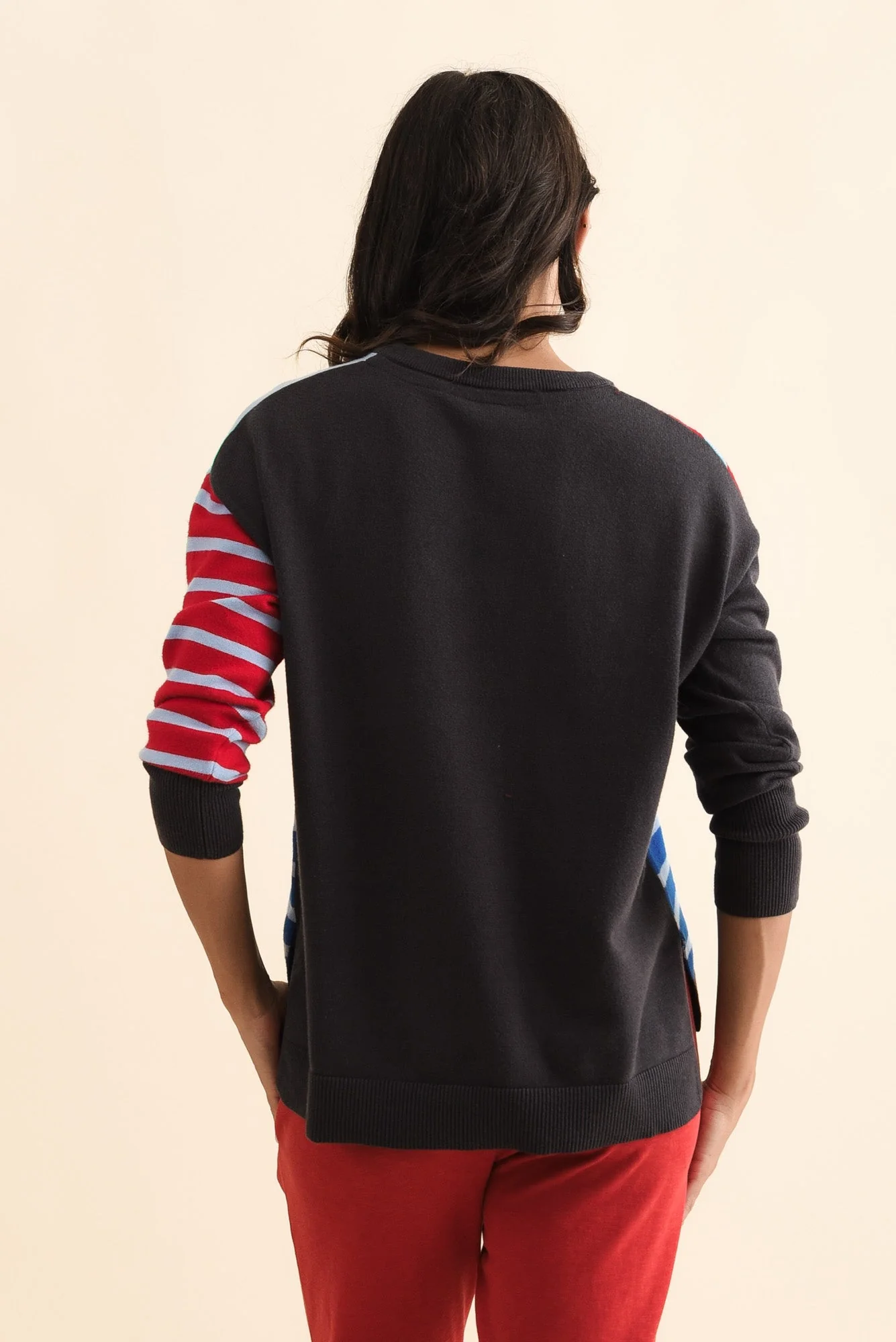 Effie Blue Stripe Knit Sweater - Image 5