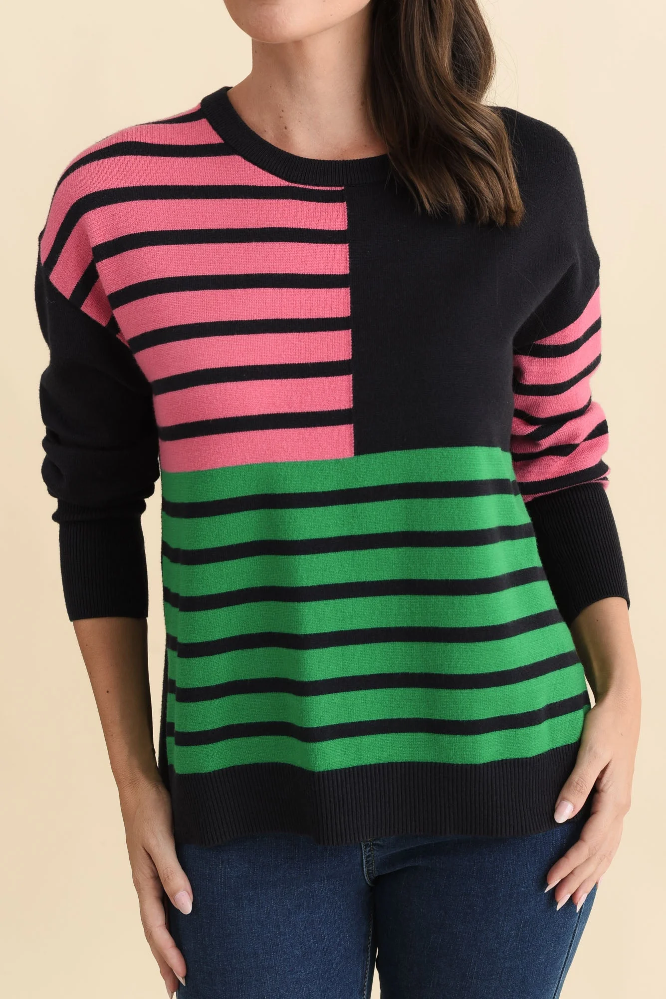 Effie Navy Stripe Knit Sweater - Image 5
