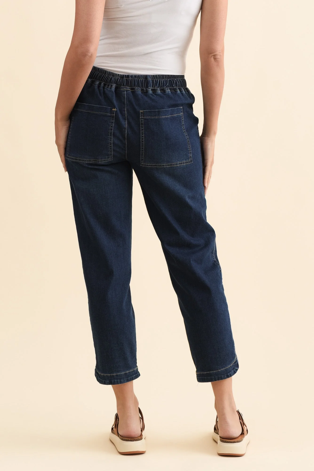 Eliana Dark Blue Denim Stretch Jeans - Image 4