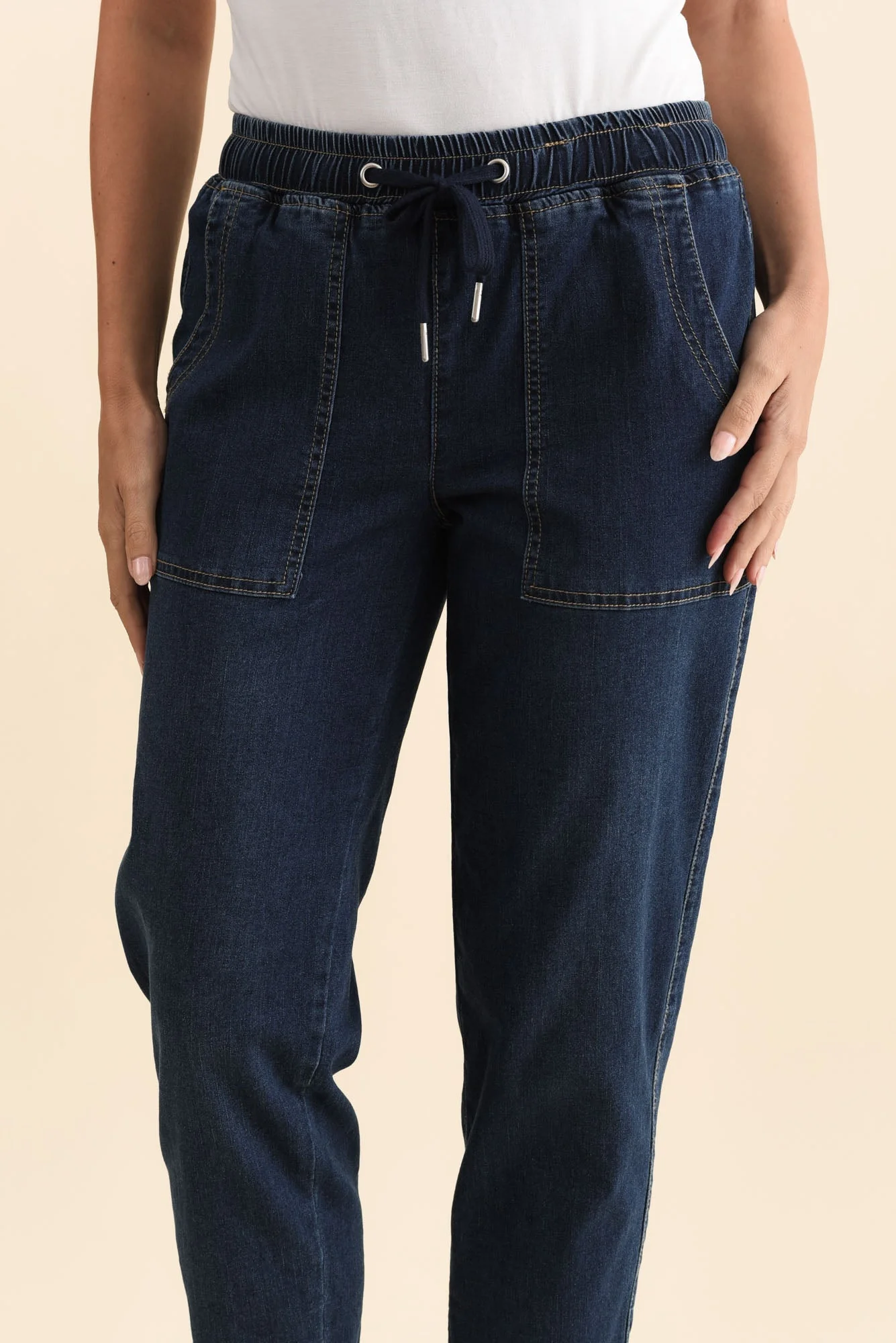 Eliana Dark Blue Denim Stretch Jeans - Image 5