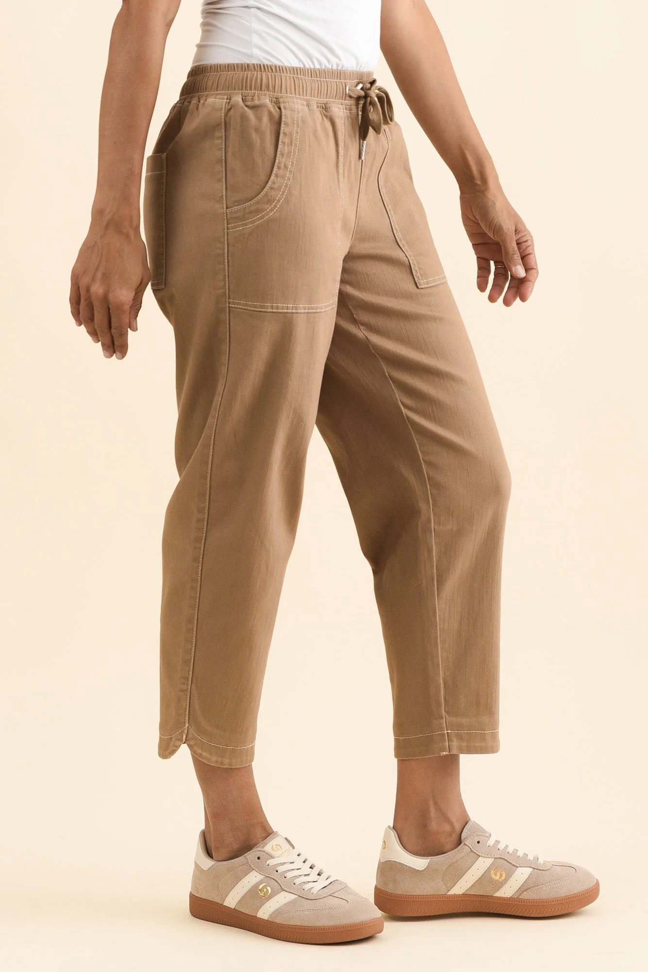 Eliana Mocha Cotton Stretch Jeans - Image 3