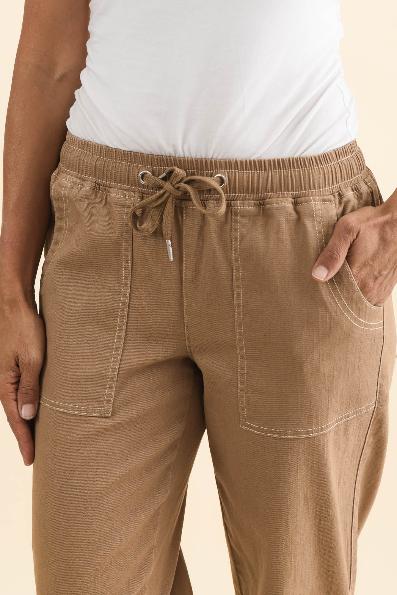 Eliana Mocha Cotton Stretch Jeans - Image 5