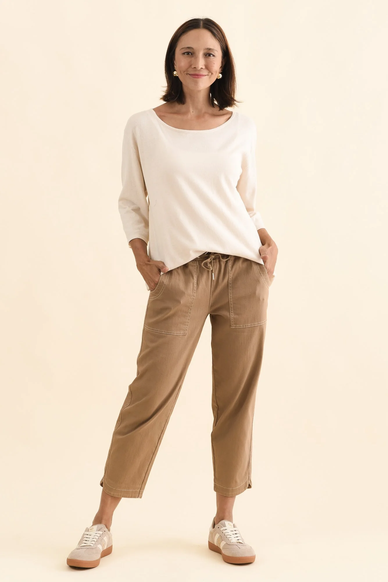 Eliana Mocha Cotton Stretch Jeans - Image 6