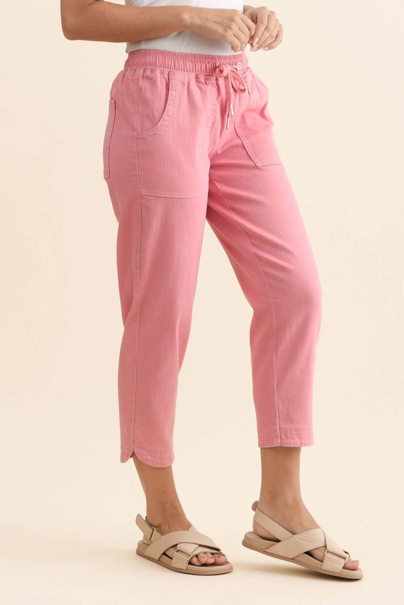 Eliana Pink Cotton Stretch Jeans - Image 3