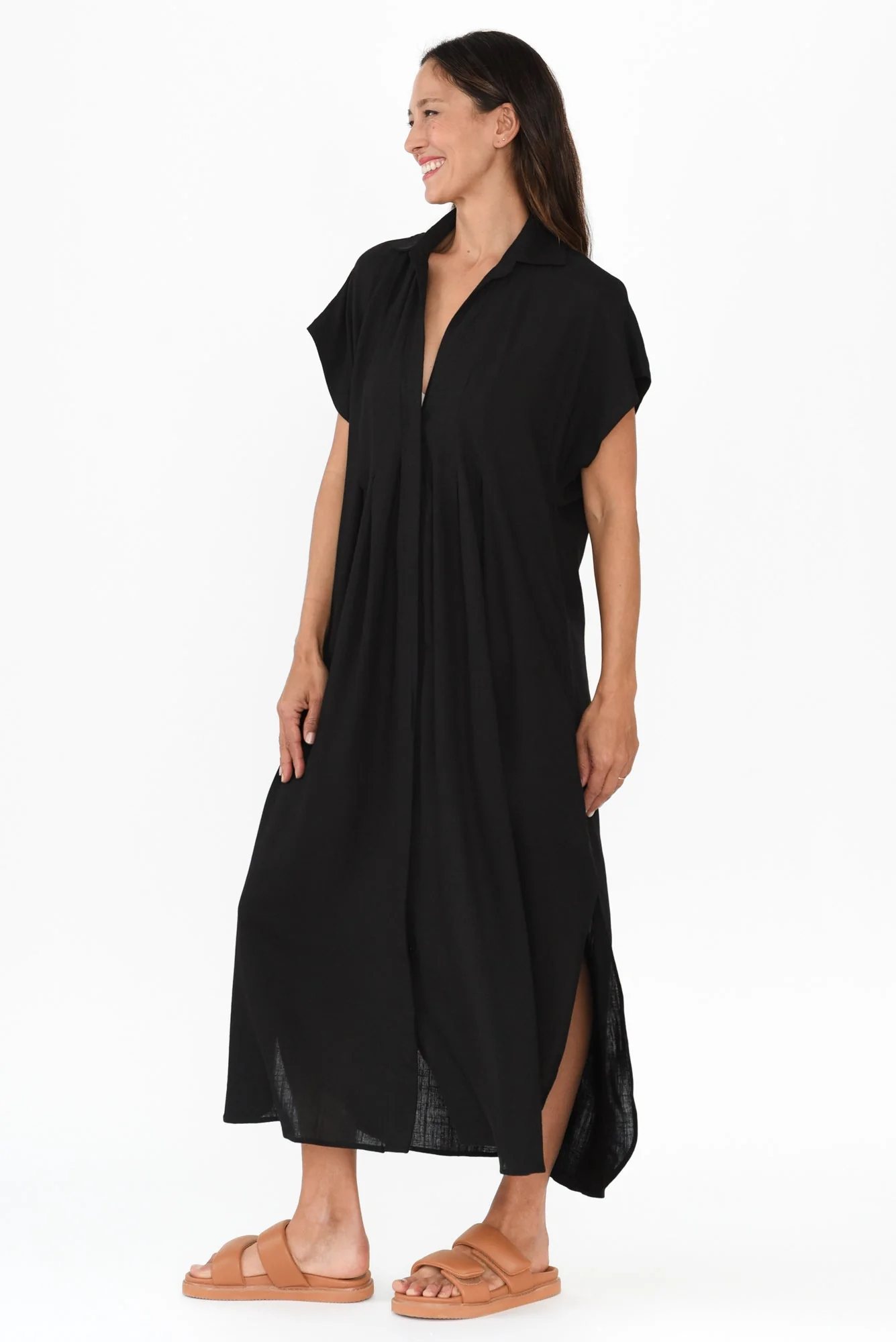 Elijah Black Shirt Dress - Image 3