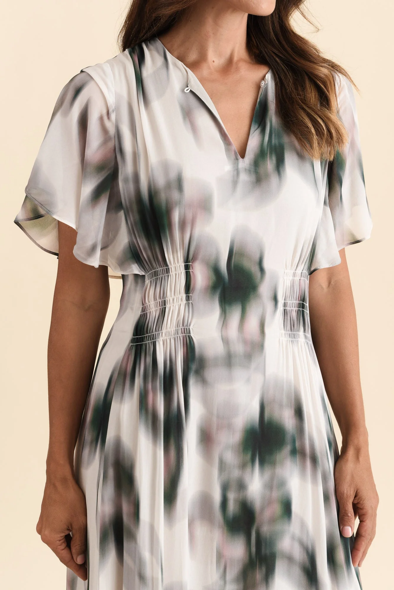 Elise Ivory Bloom Ruffle Dress - Image 5