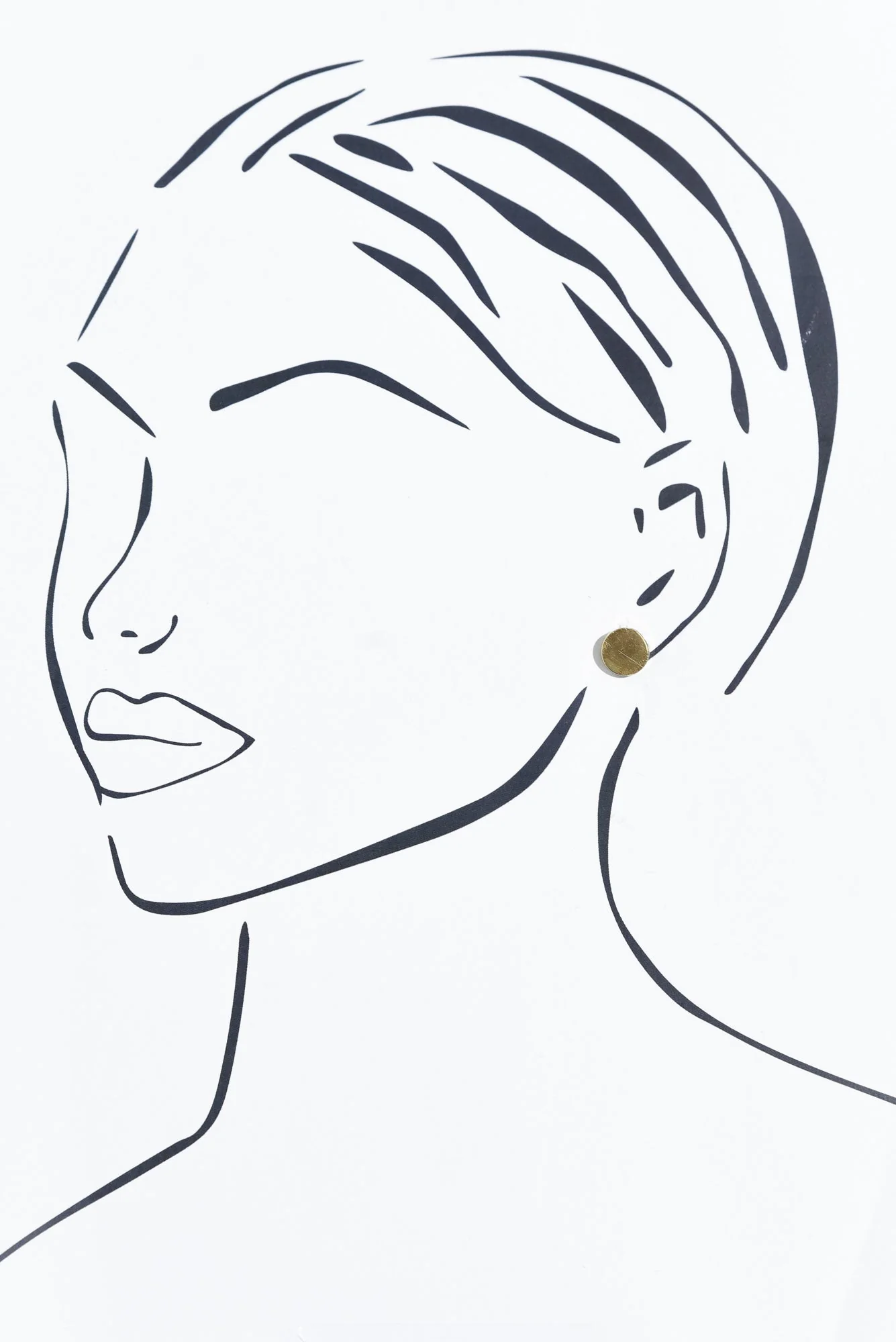 Ella Gold Stud Earrings - Image 2