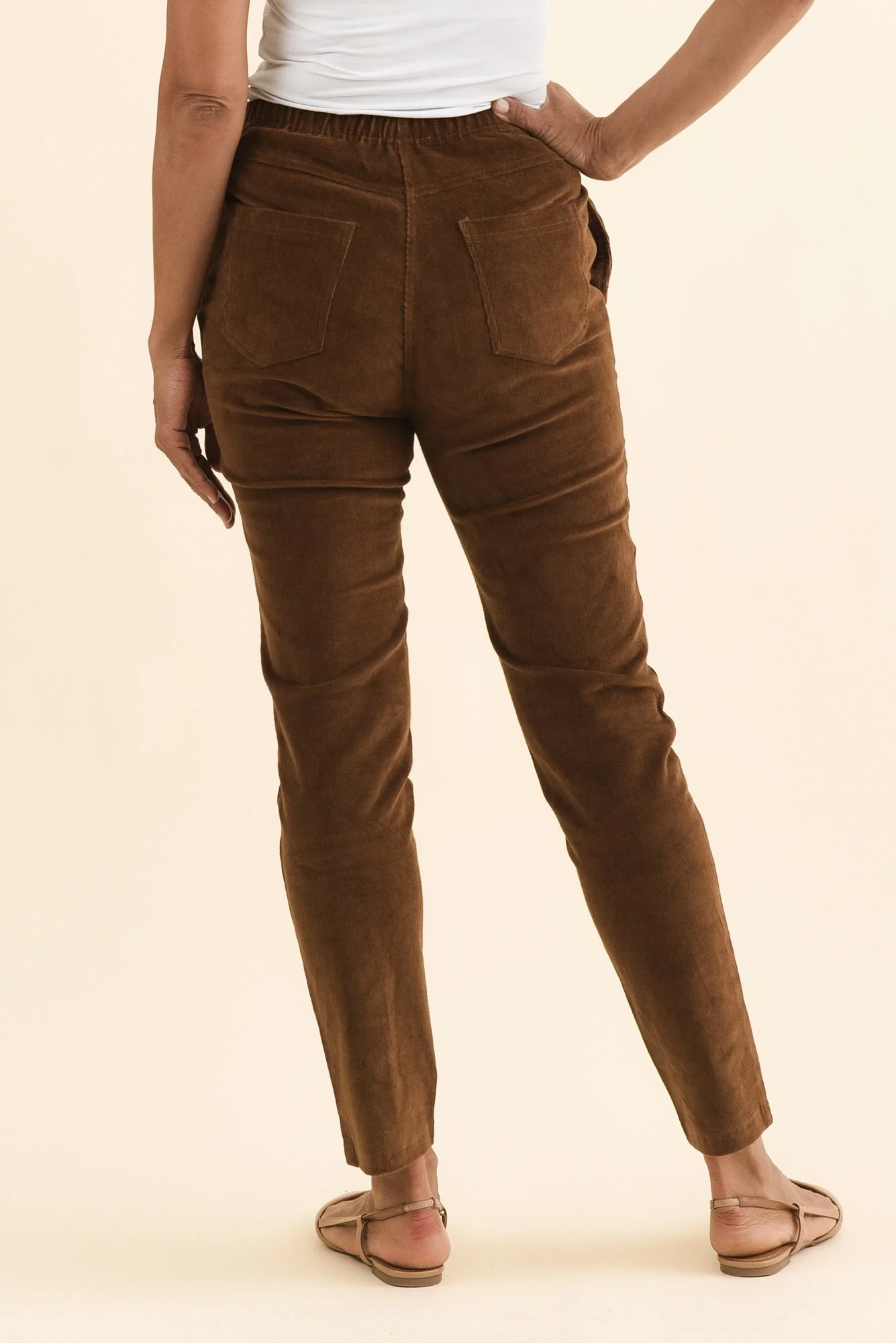 Elle Brown Corduroy Pants - Image 4