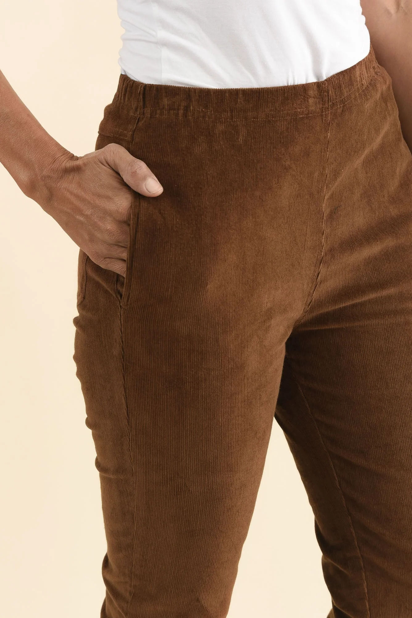 Elle Brown Corduroy Pants - Image 5
