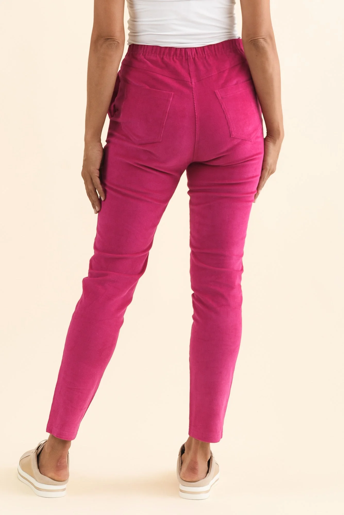 Elle Hot Pink Corduroy Pants - Image 4