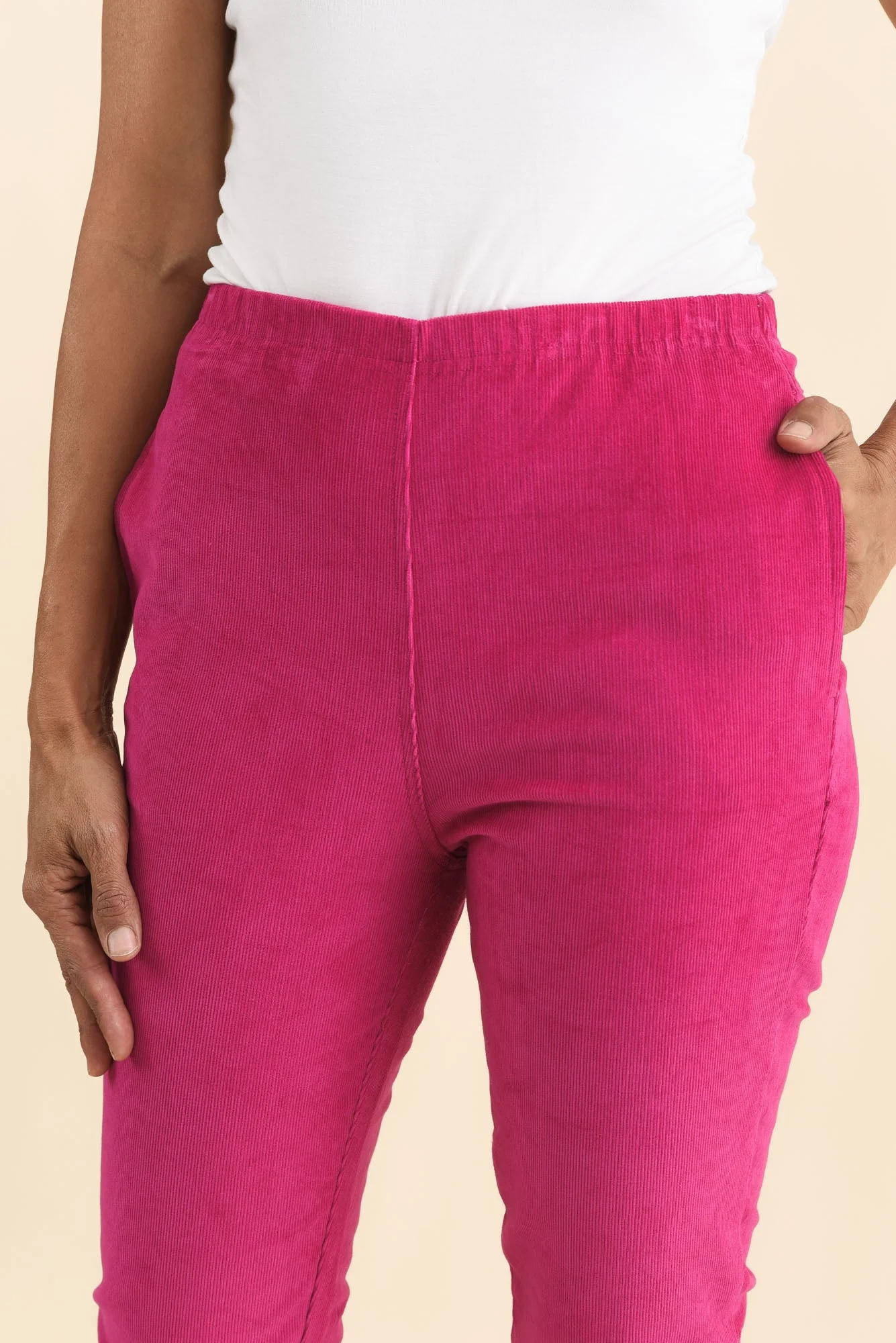 Elle Hot Pink Corduroy Pants - Image 5