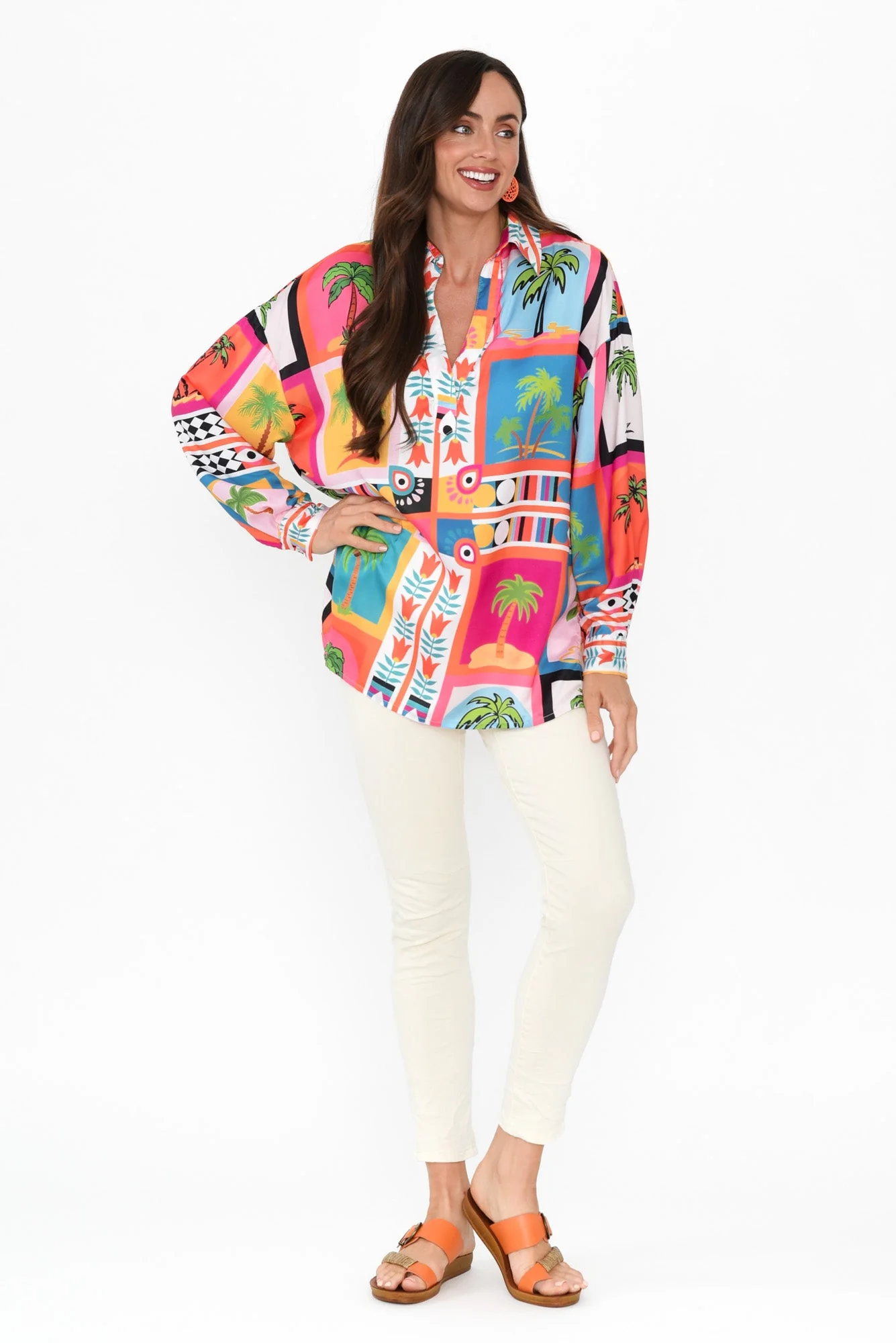 Ellery Cream Cotton Stretch Jeans - Image 3