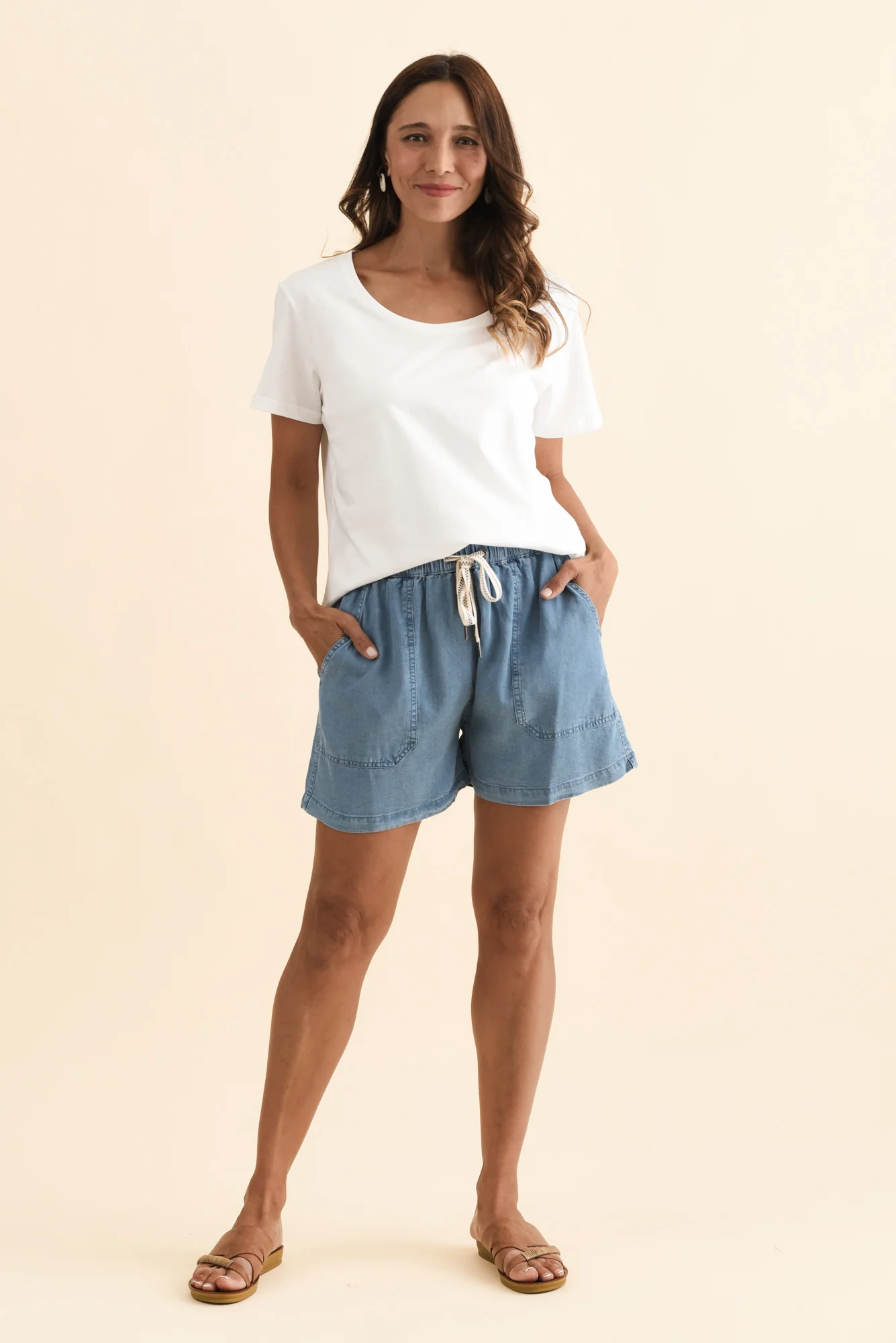 Elliot Blue Lyocell Relaxed Shorts - Image 6