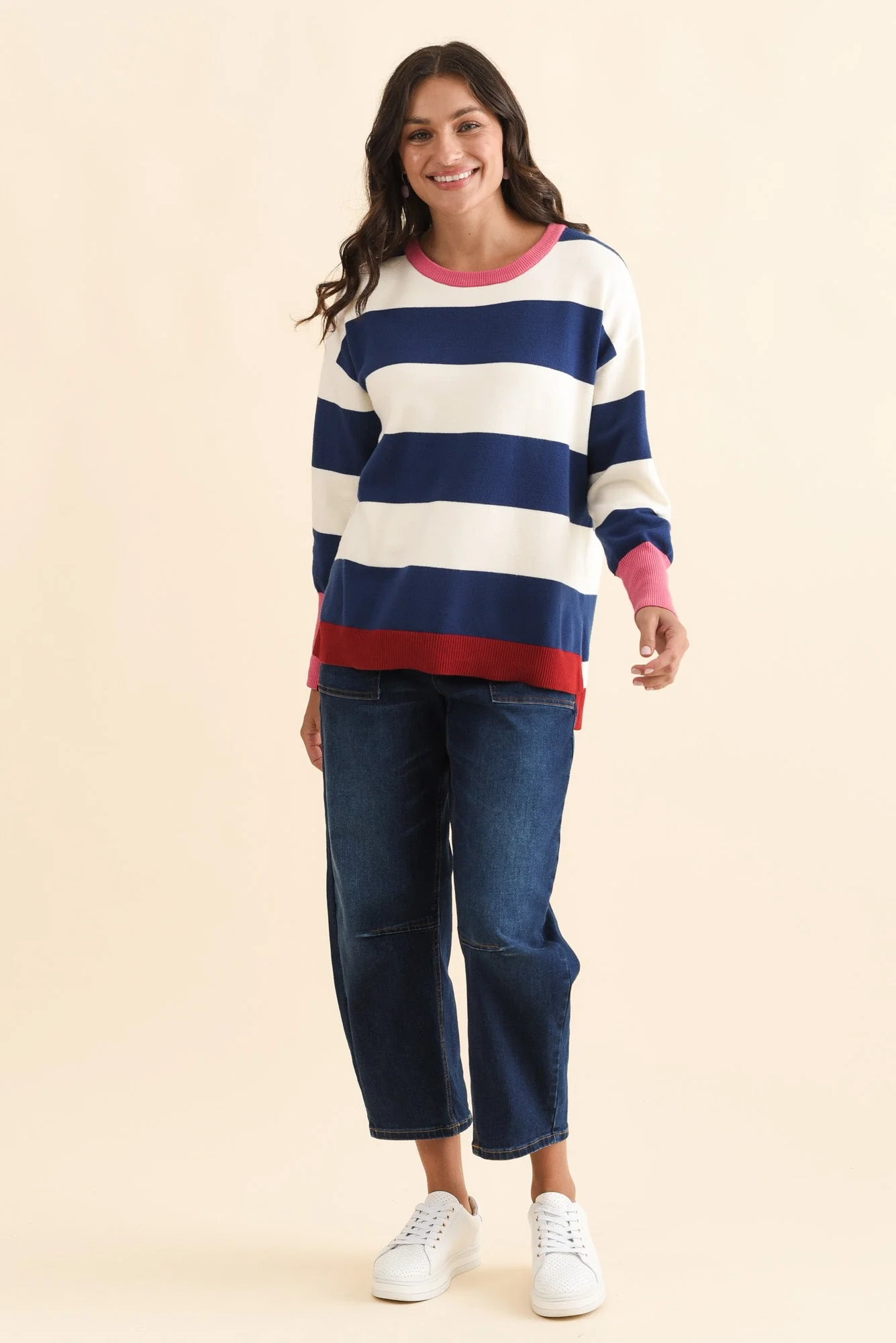Elvie Blue Stripe Knit Jumper - Image 7