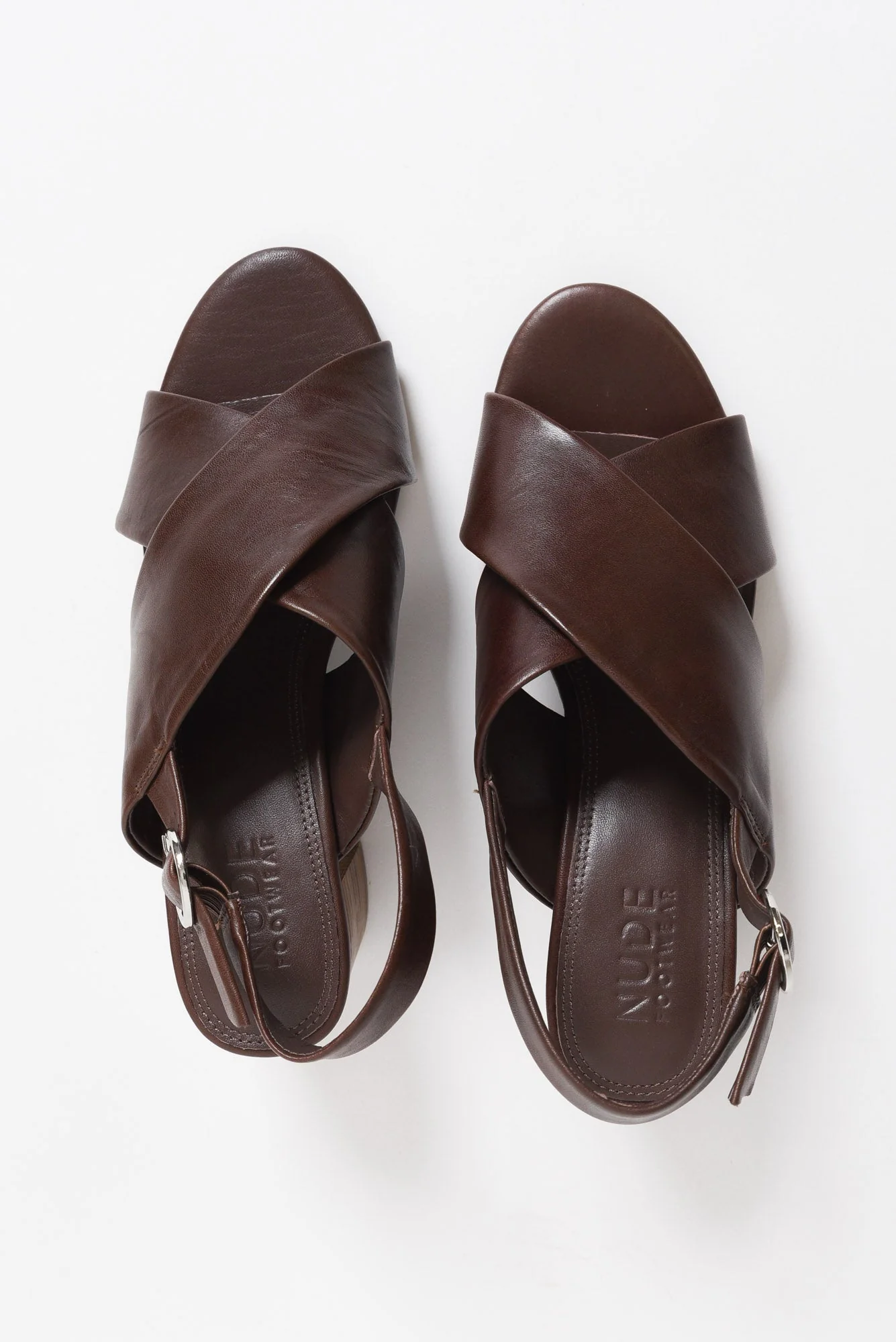Emi Dark Brown Leather Slingback Heel - Image 4