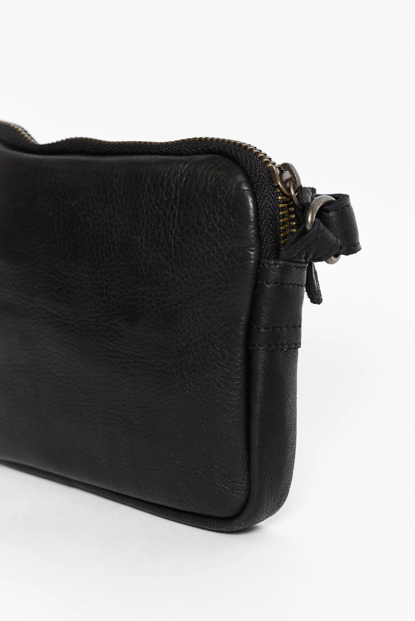 Emma Black Leather Crossbody Bag - Image 3