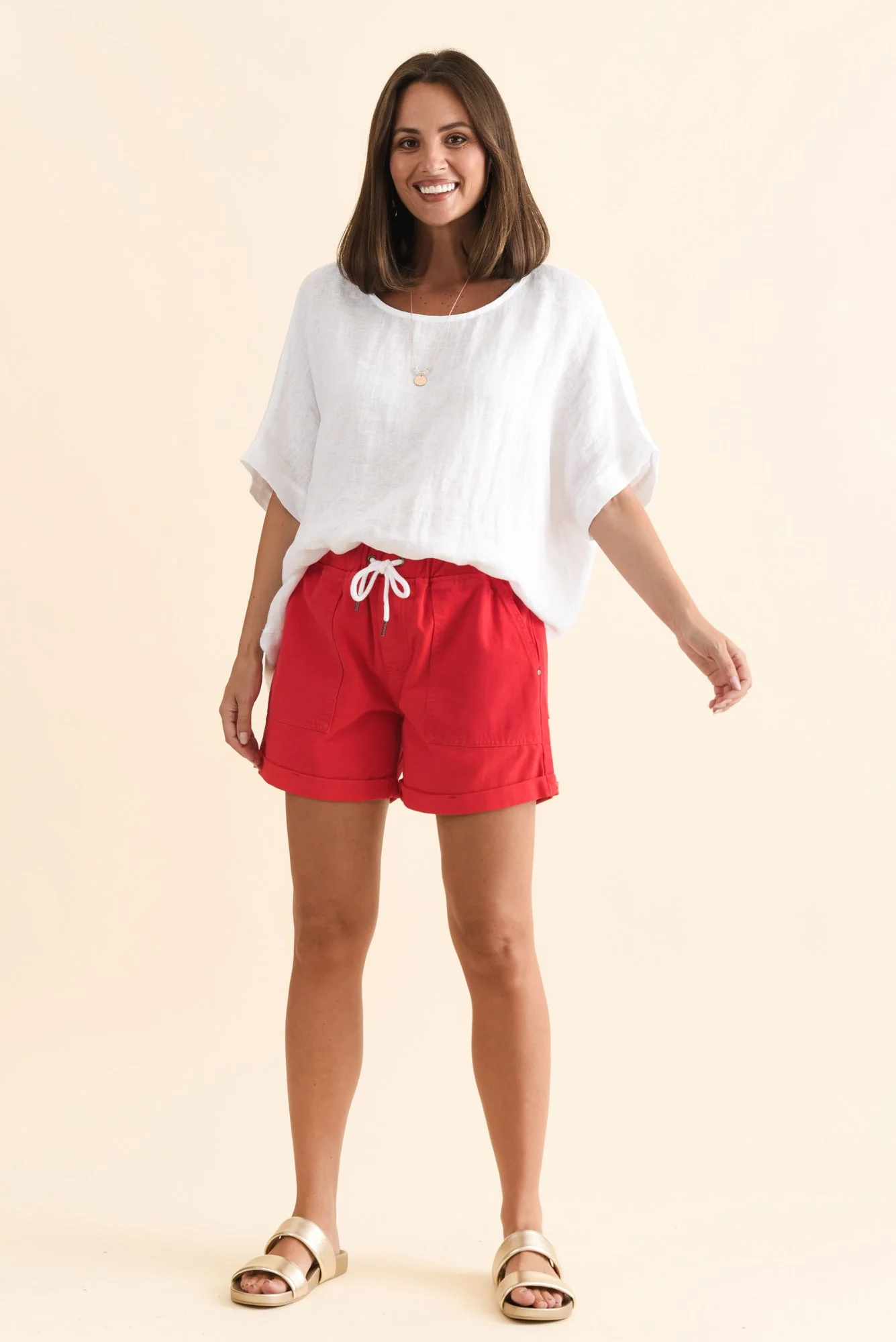 Emma Cherry Denim Relaxed Shorts - Image 6