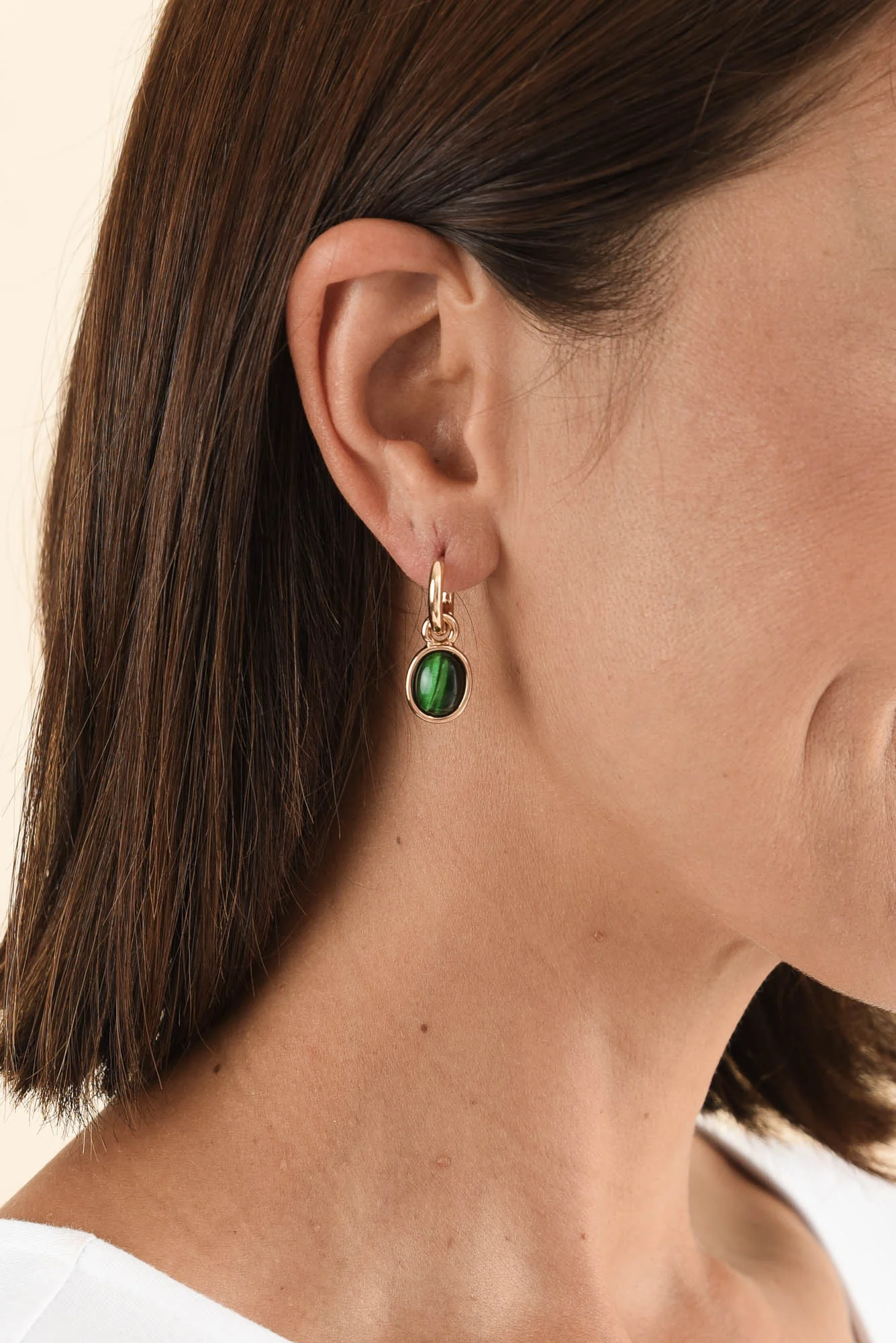 Emy Green Hoop Earrings - Image 2