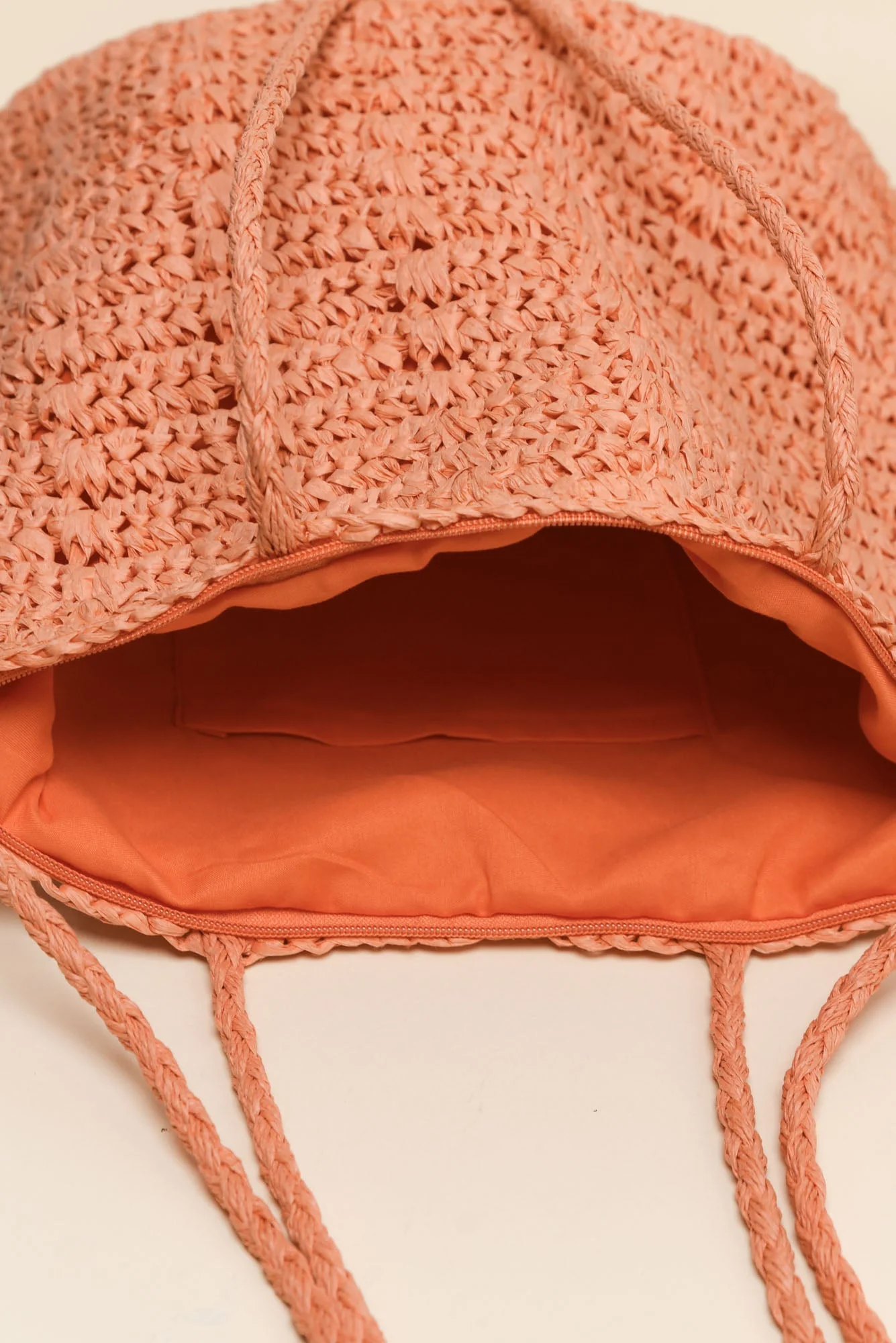 Endota Coral Straw Tote - Image 3