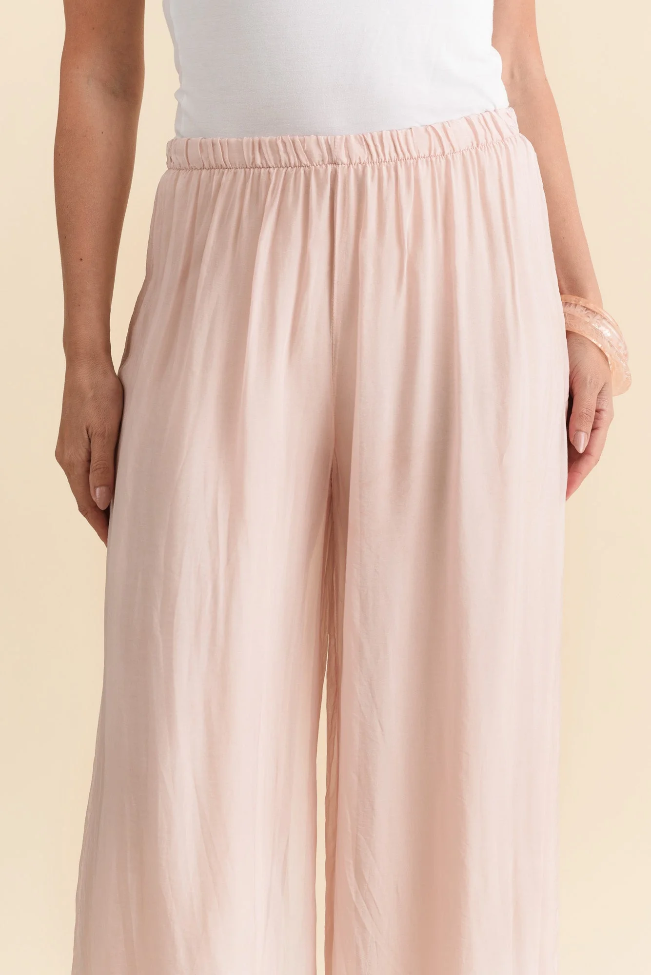 Enid Blush Silk Pants - Image 5