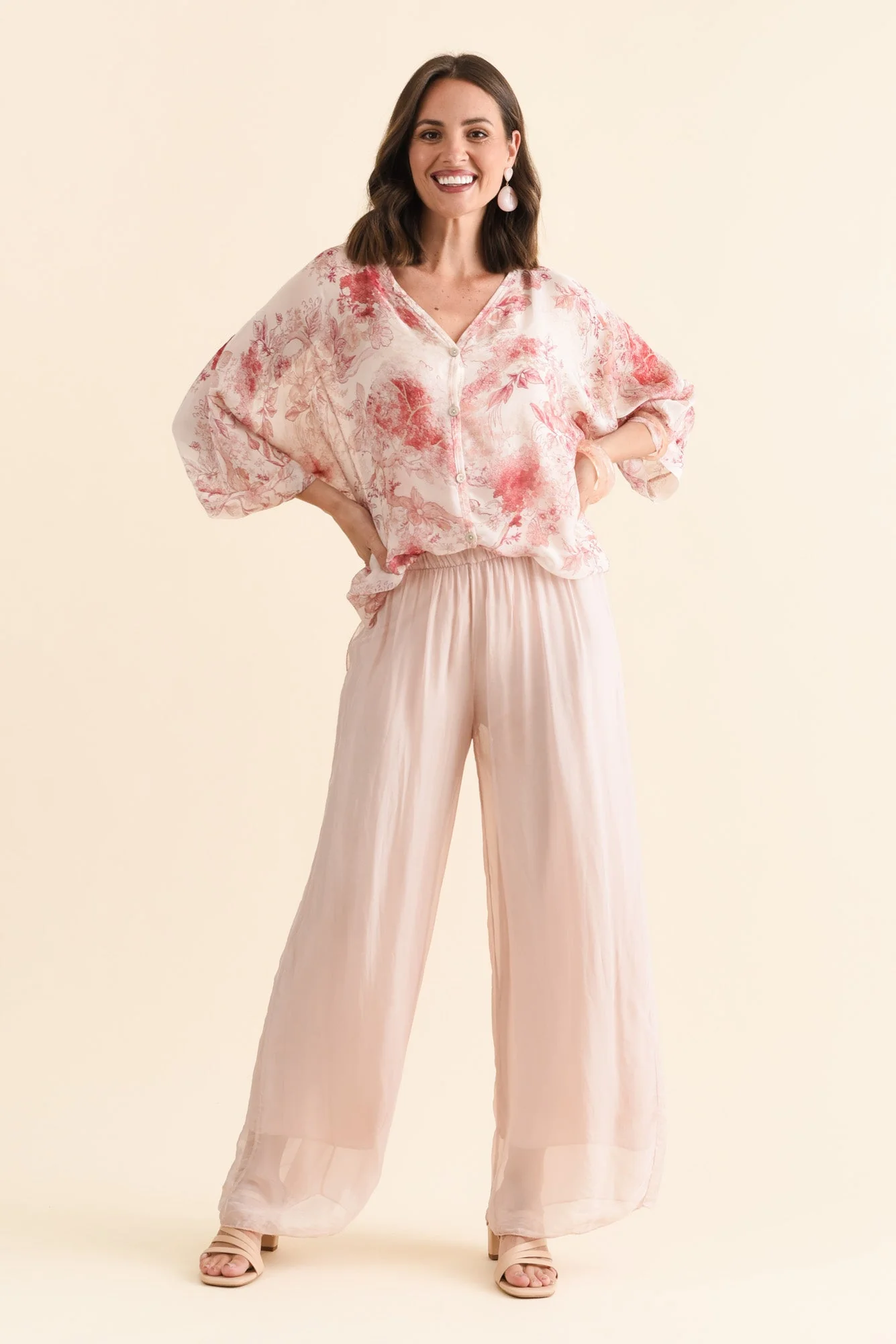 Enid Blush Silk Pants - Image 6