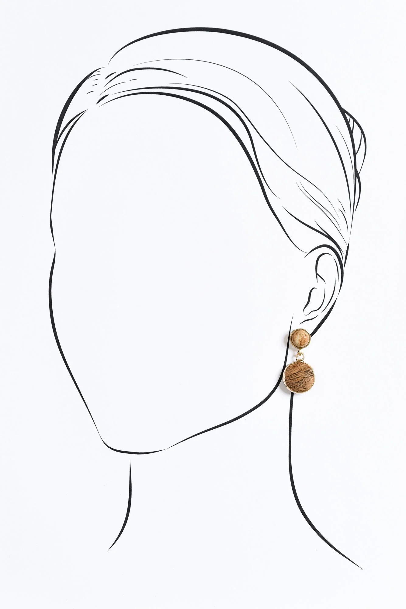 Enoch Mocha Swirl Drop Earrings - Image 2