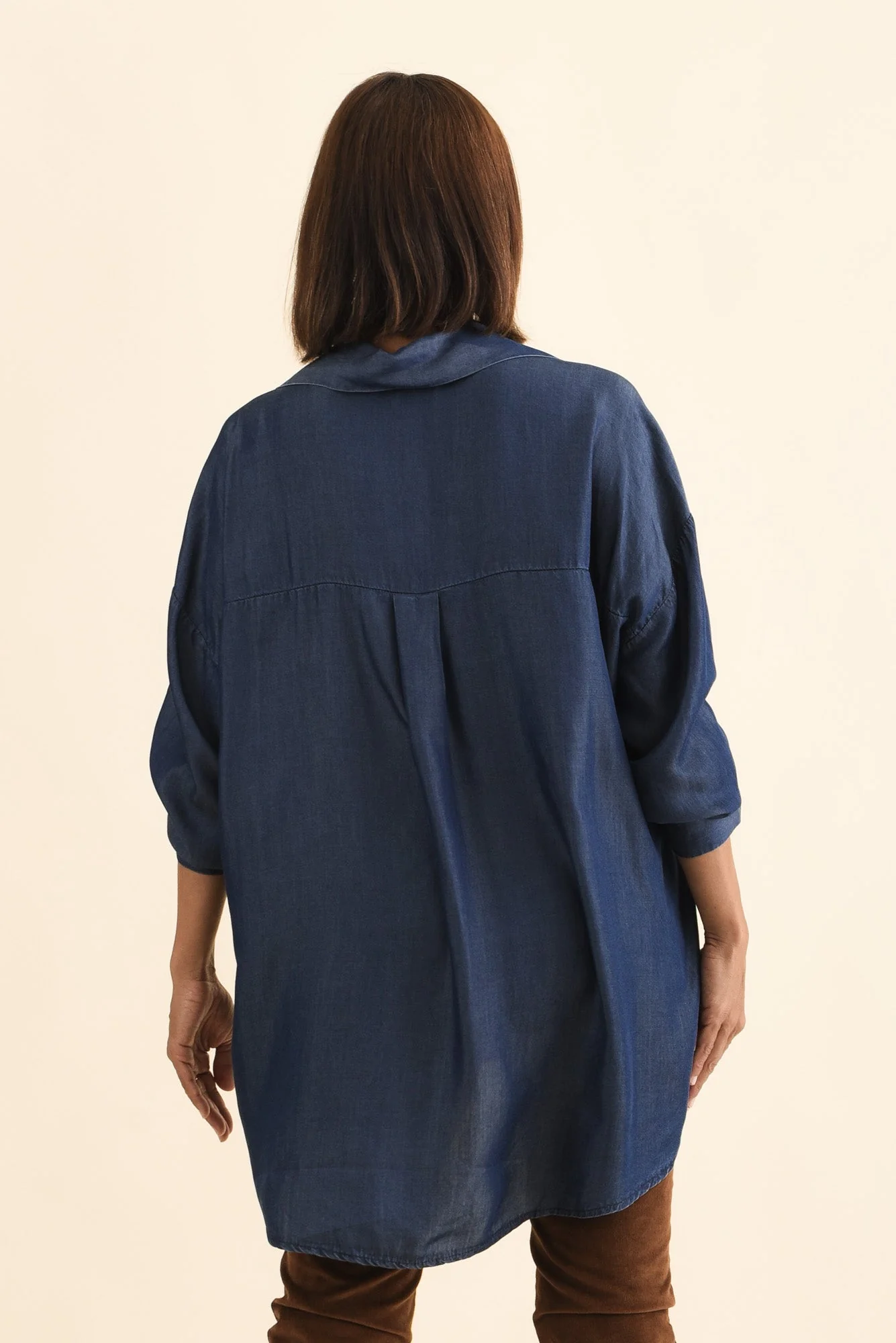 Ensley Navy Leopard Collared Shirt - Image 4