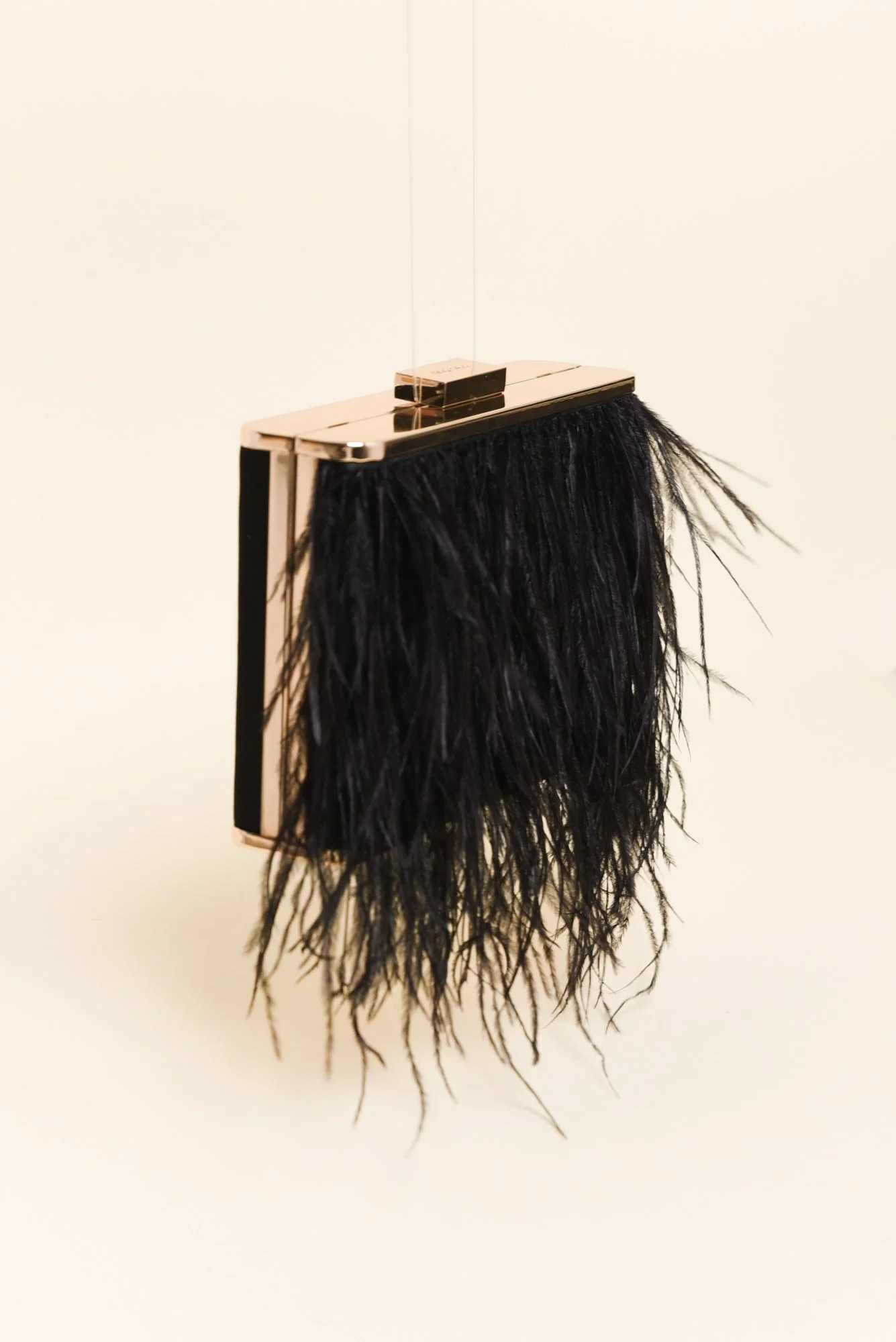 Estelle Black Feather Clutch - Image 3