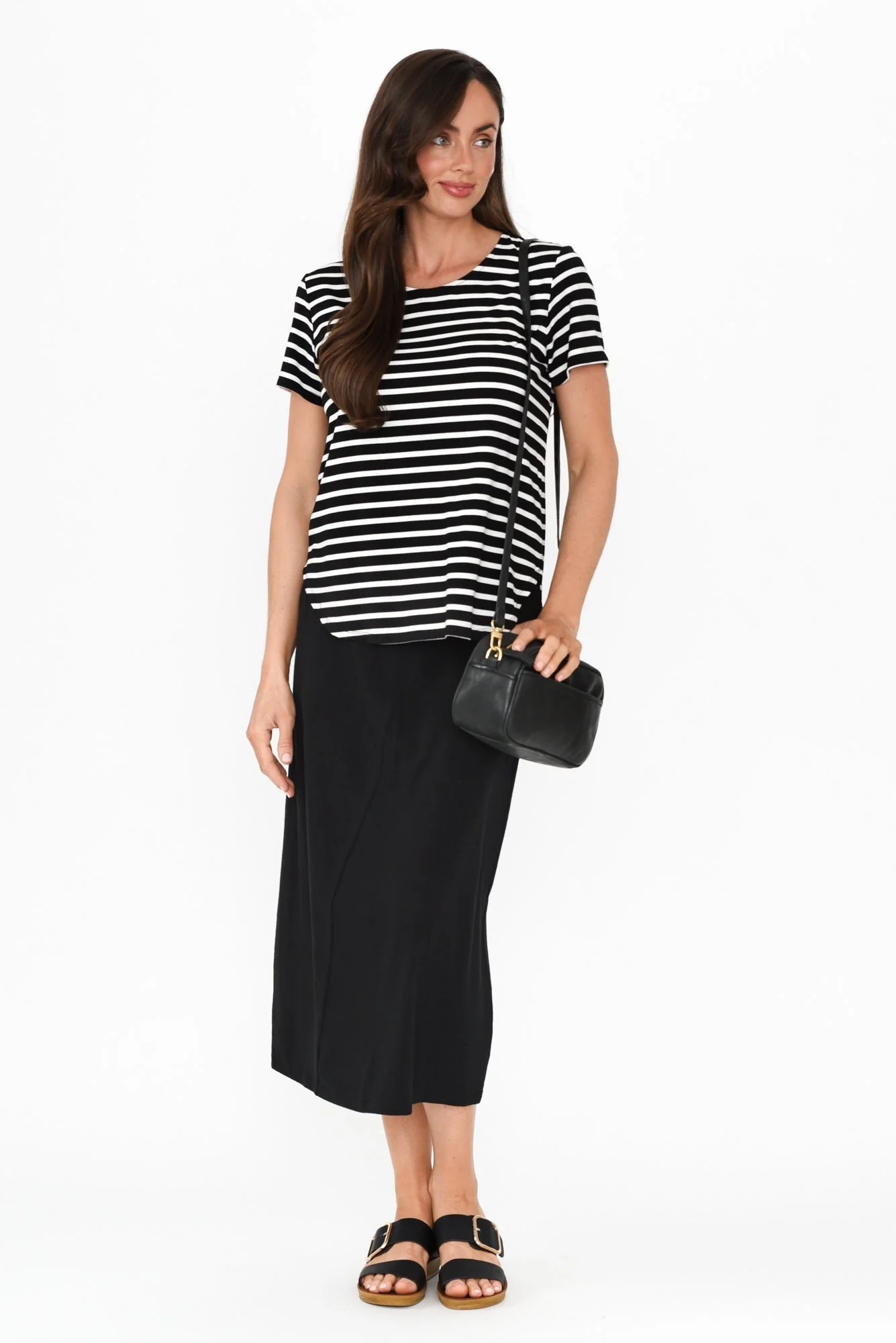 Etta Black Cotton Pocket Skirt - Image 4