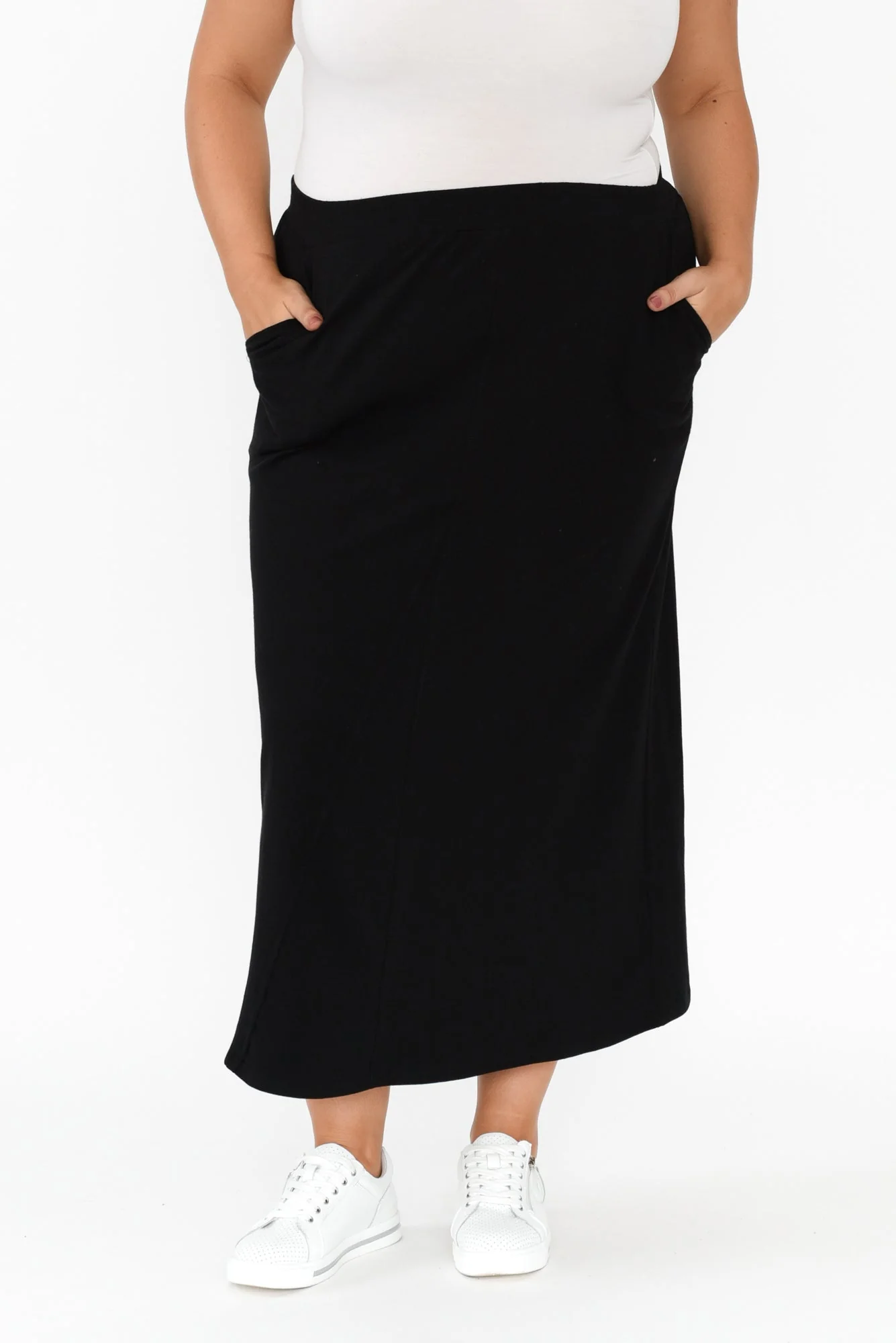 Etta Black Cotton Pocket Skirt - Image 8