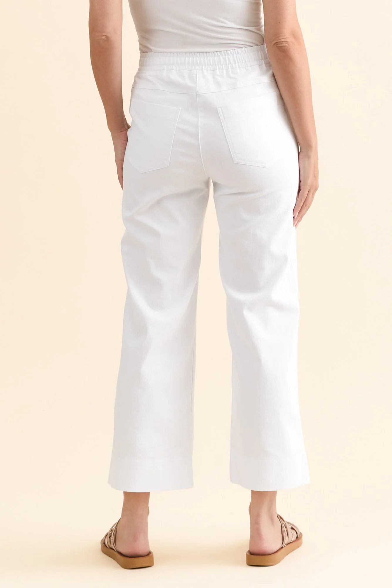 Eugenie White Drawstring Pants - Image 4