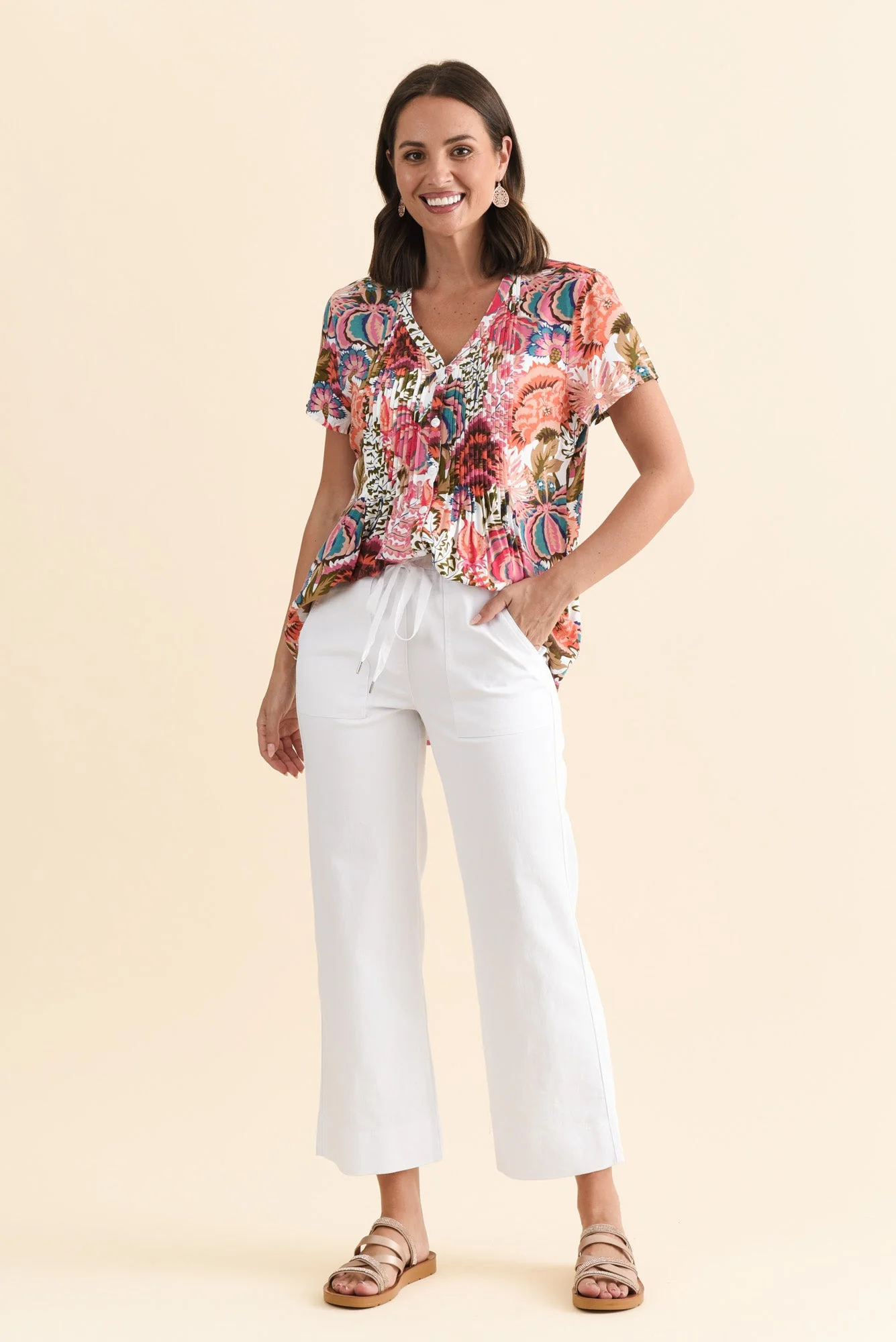 Eugenie White Drawstring Pants - Image 6