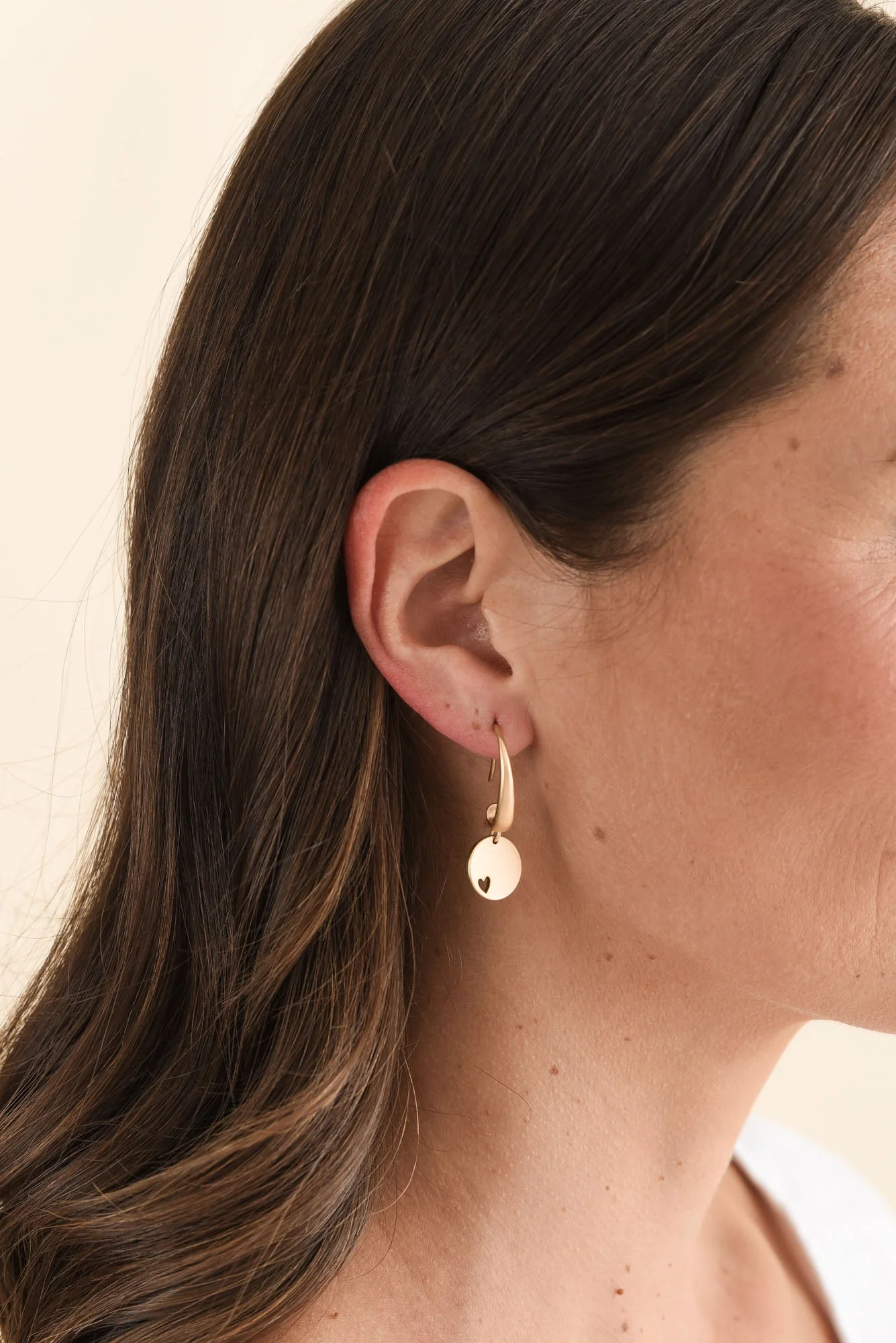 Euphoria Gold Disc Hoop Earrings - Image 2