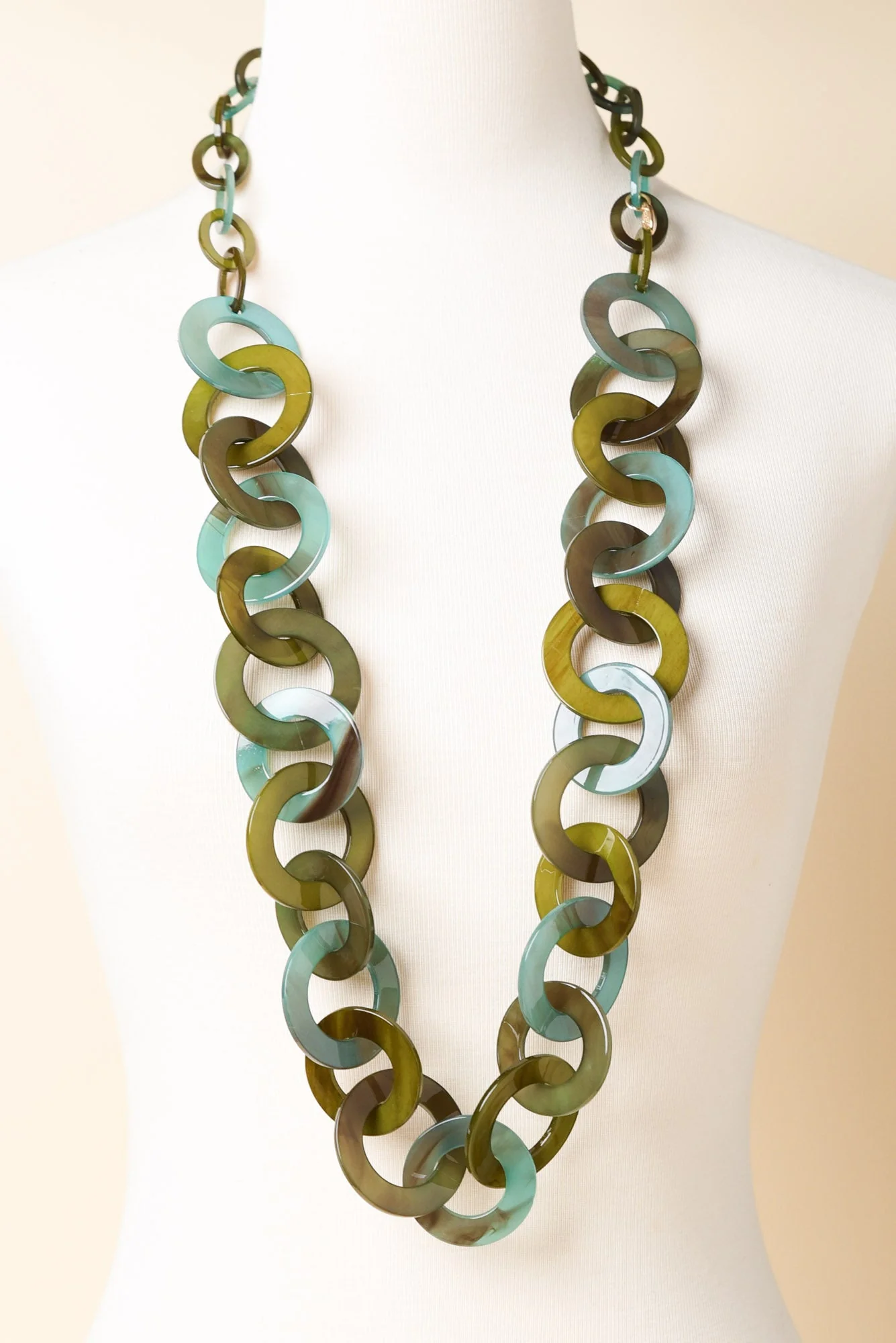 Evans Teal Linked Necklace - Image 2