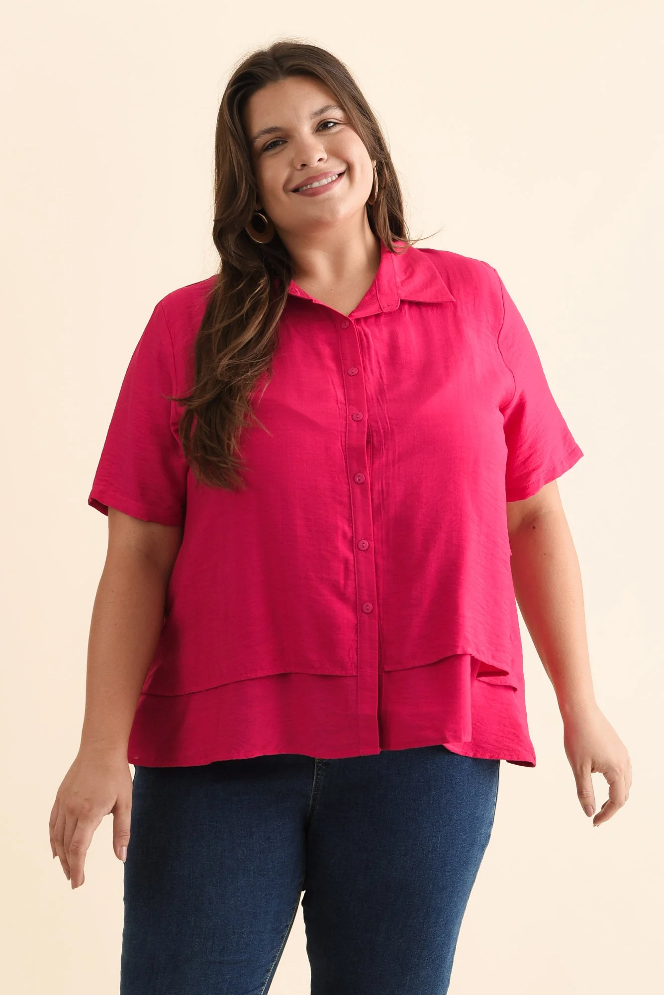 Ezra Hot Pink Layered Top - Image 8