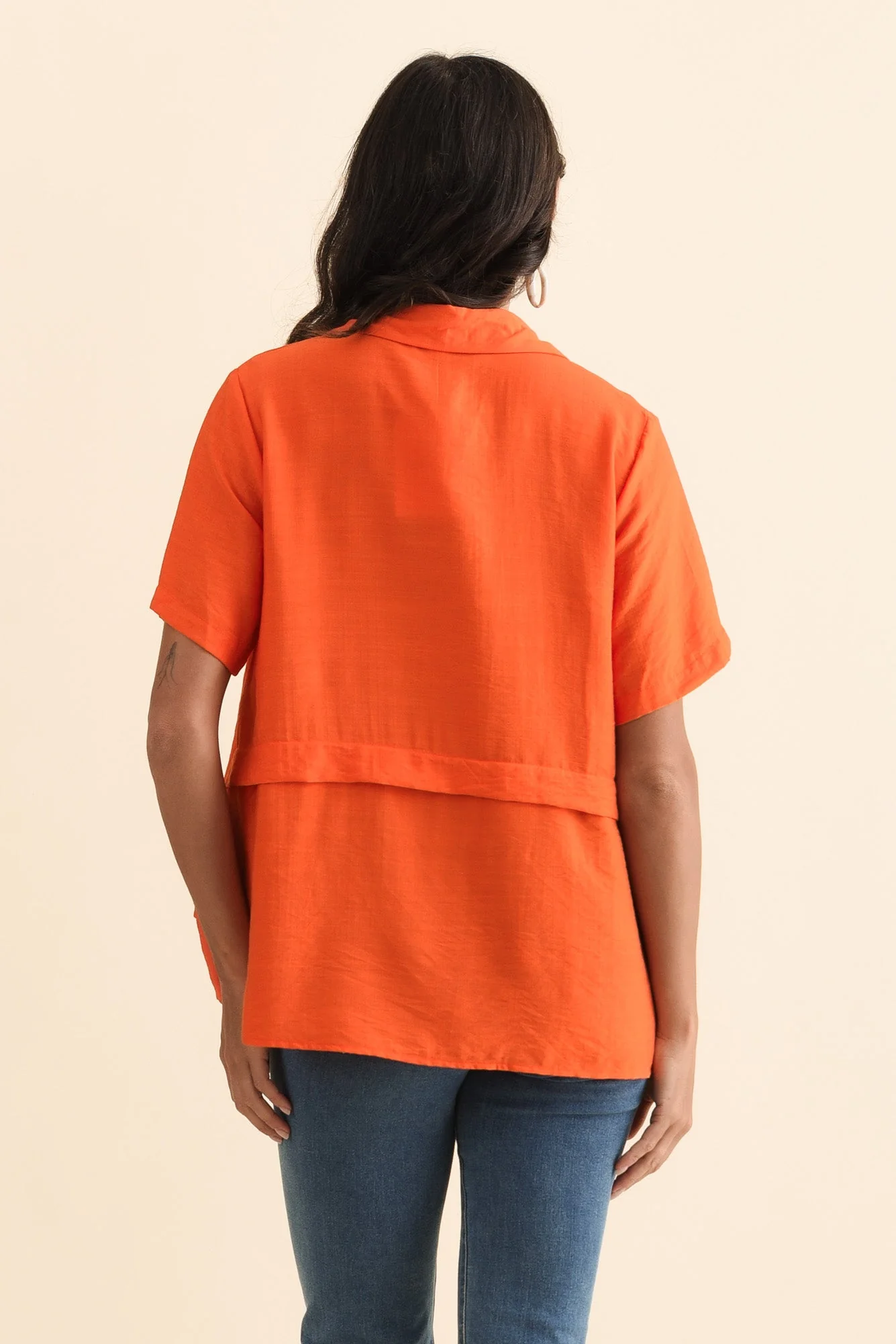 Ezra Orange Layered Top - Image 4
