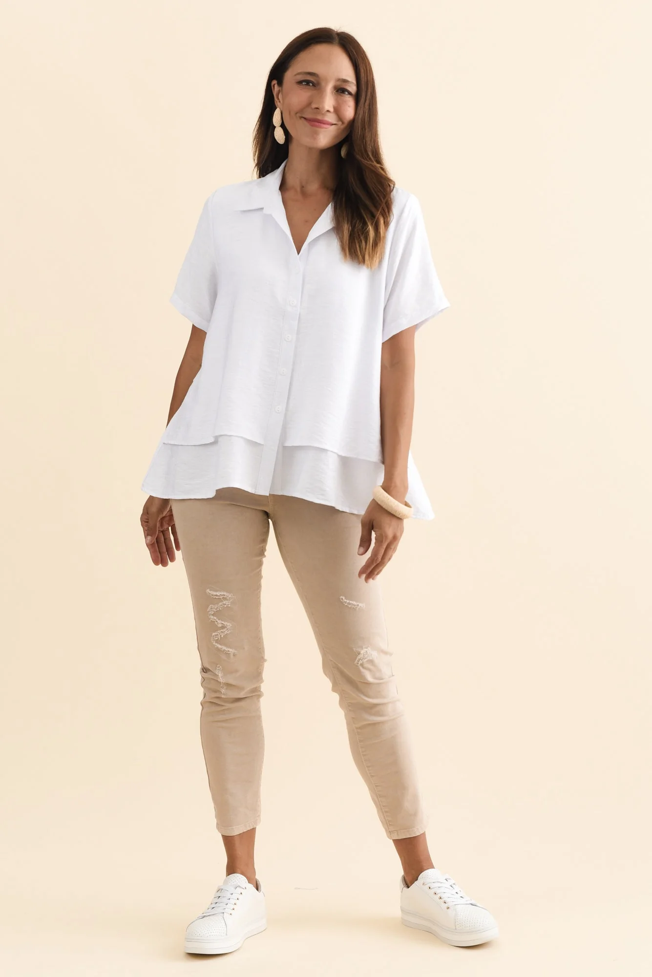 Ezra White Layered Top - Image 3
