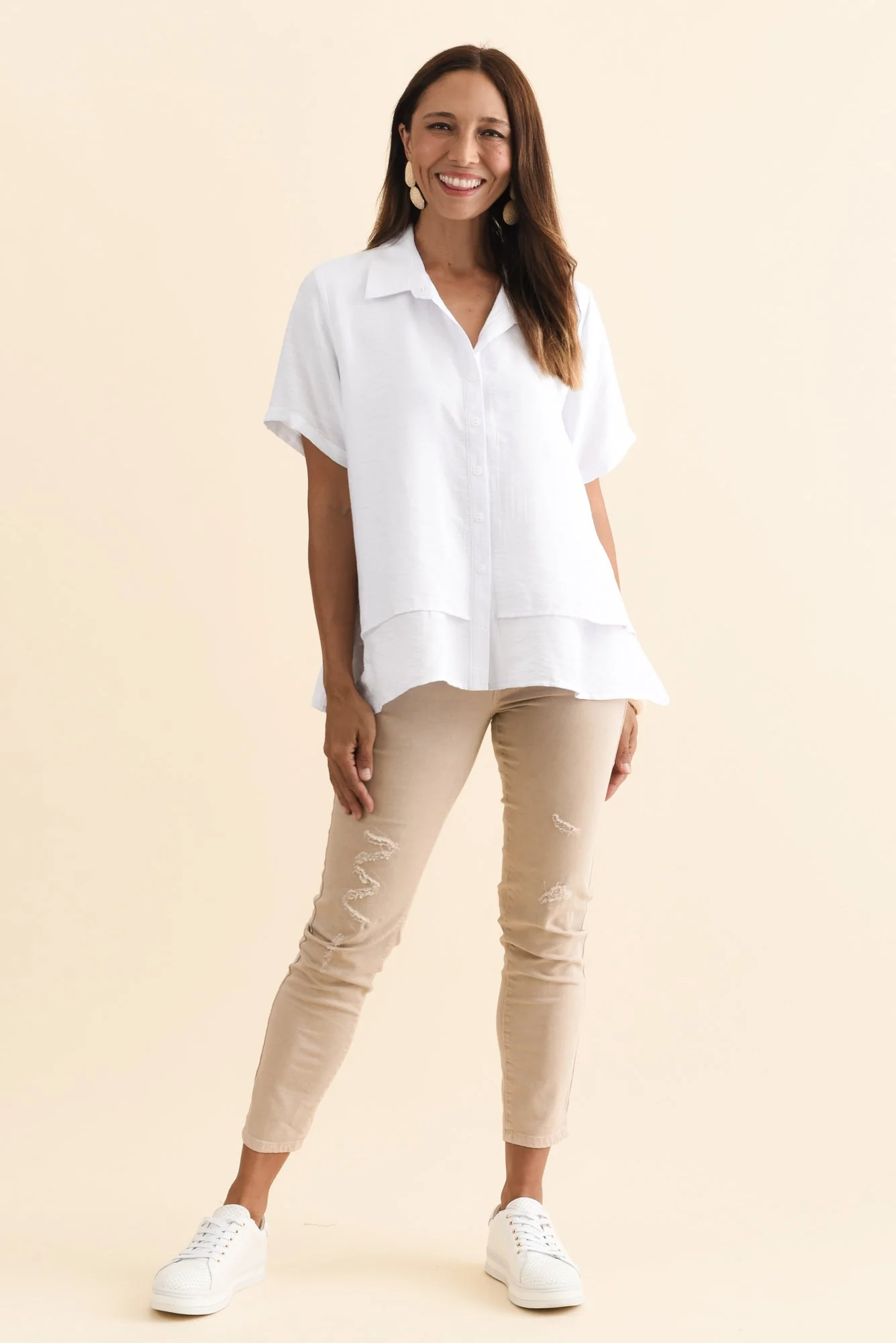 Ezra White Layered Top - Image 7