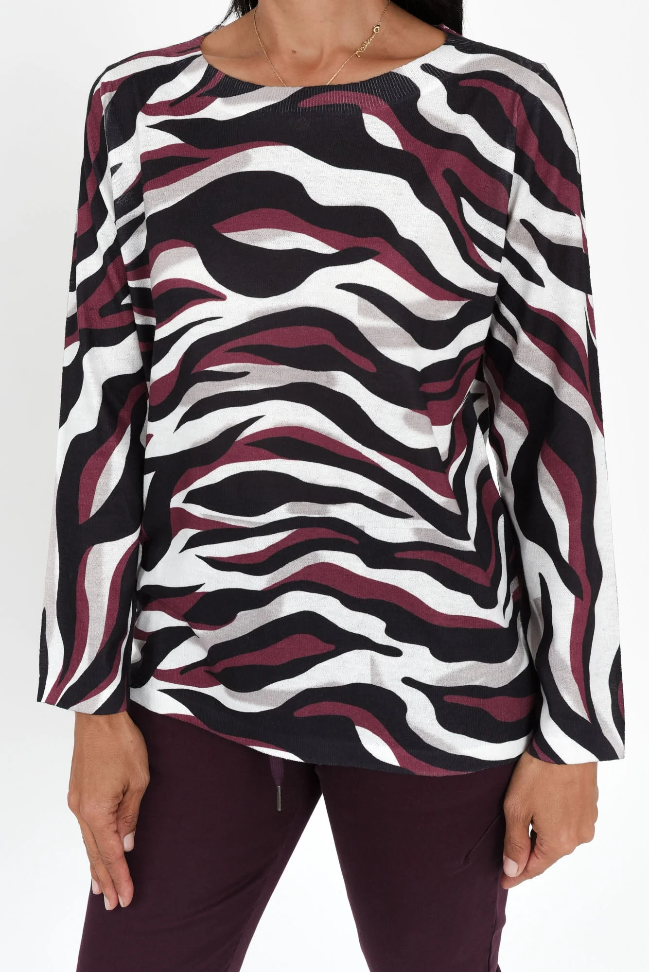 Felice Red Zebra Long Sleeve Top - Image 5