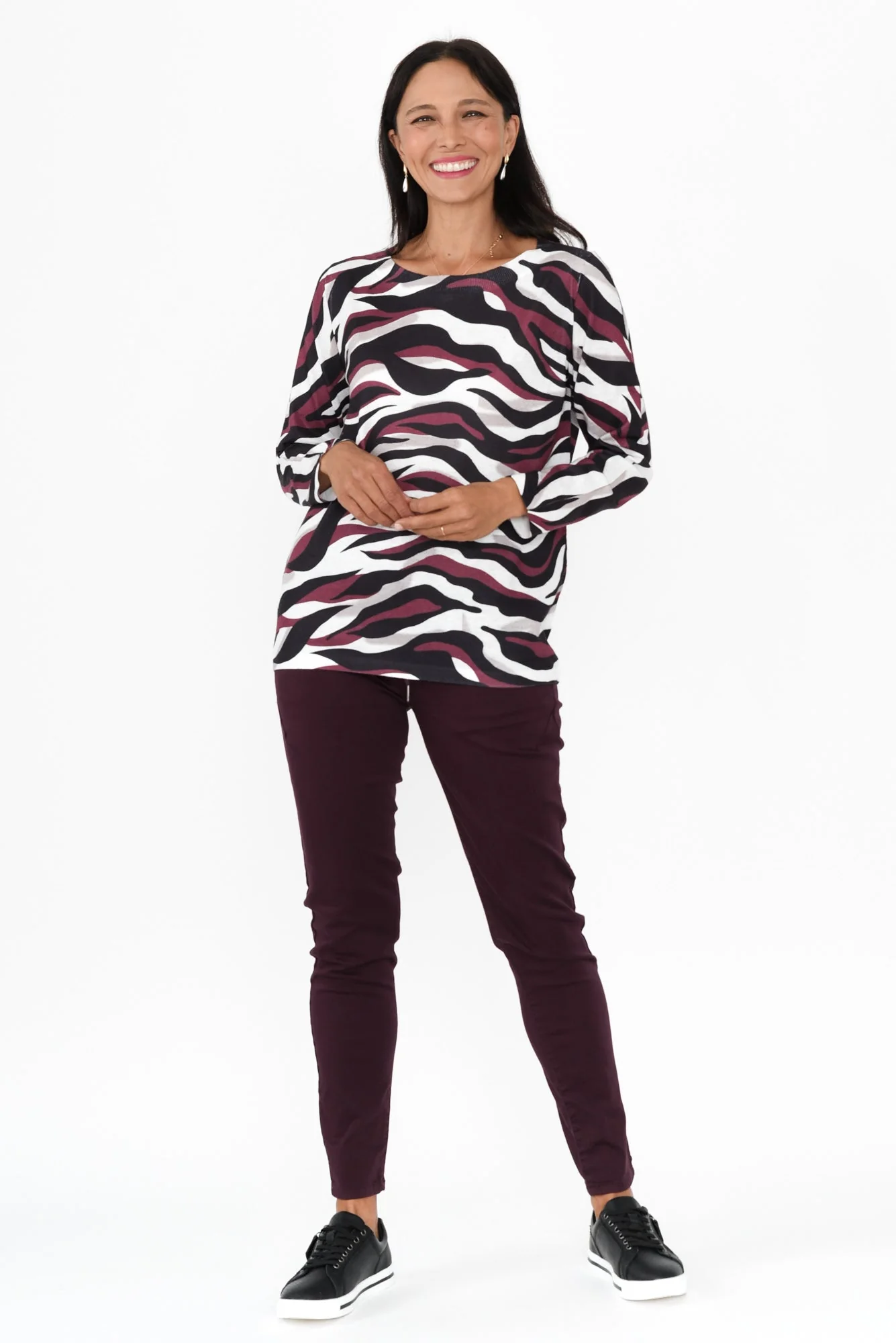 Felice Red Zebra Long Sleeve Top - Image 6